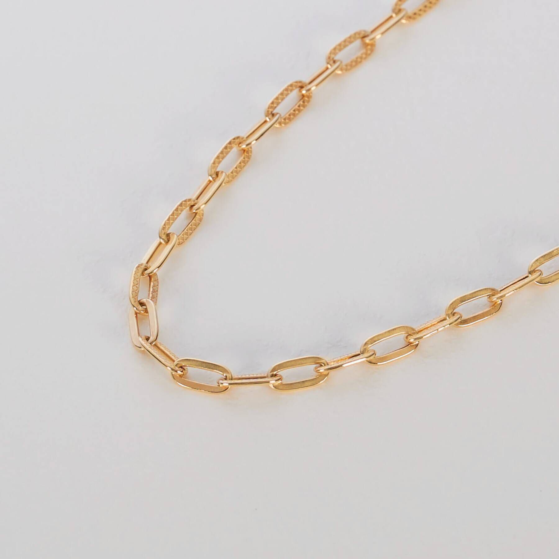 COCOSHNIK「K10中空プレイドケーブルチェーン ネックレス」|ネックレス|