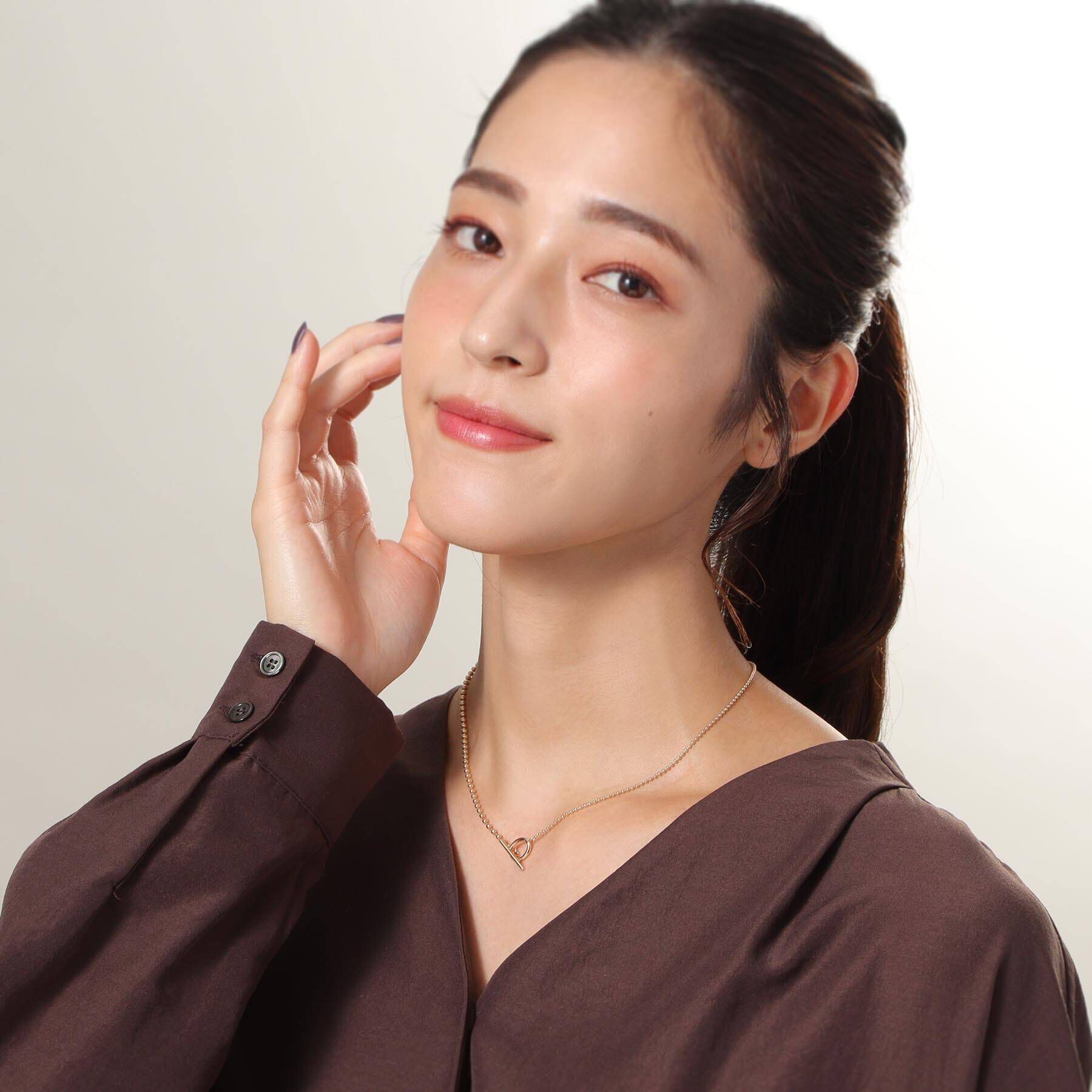 COCOSHNIK「K10ボール&times;PCチェーン セパレートマンテルネックレス」|ネックレス|