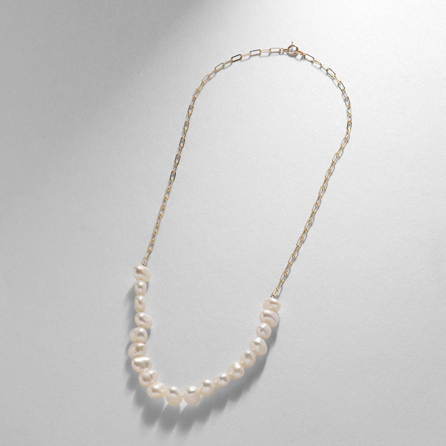 COCOSHNIK「K10バロックパール ケーブルチェーンネックレス」|ネックレス|