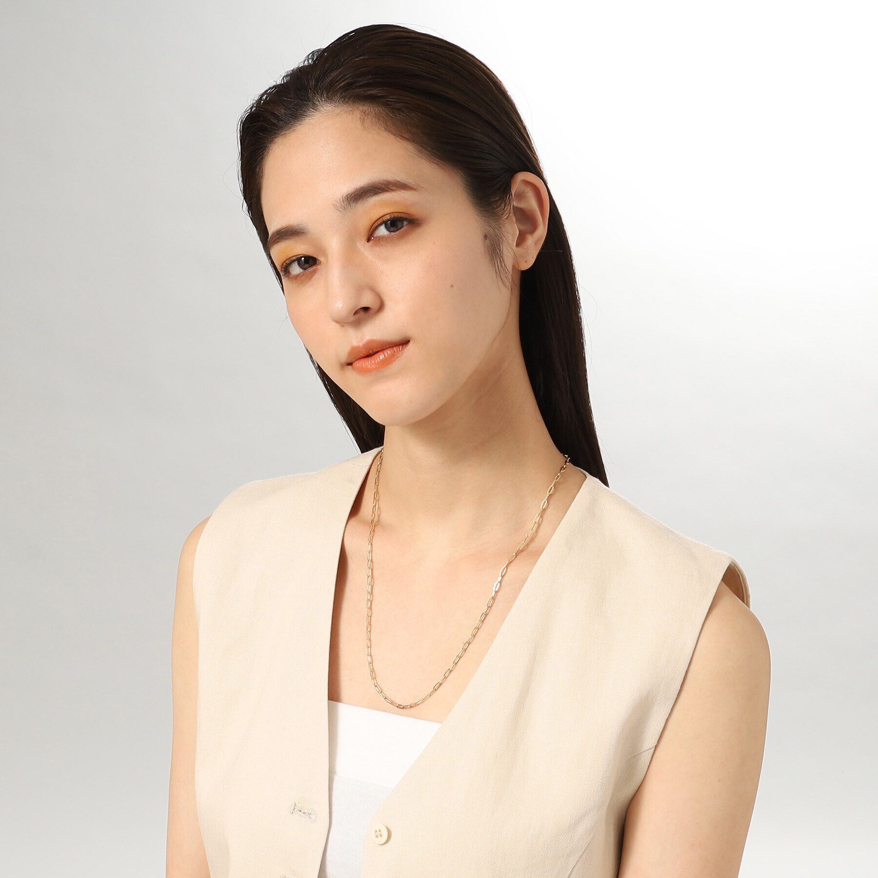 COCOSHNIK「K10中空プリムケーブル ネックレス（55cm）」|ネックレス|