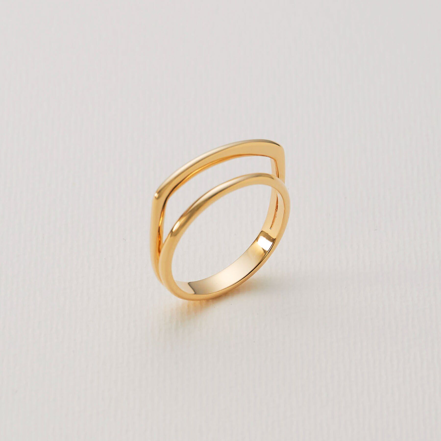 COCOSHNIK「K10スクエアステップ リング」|リング|