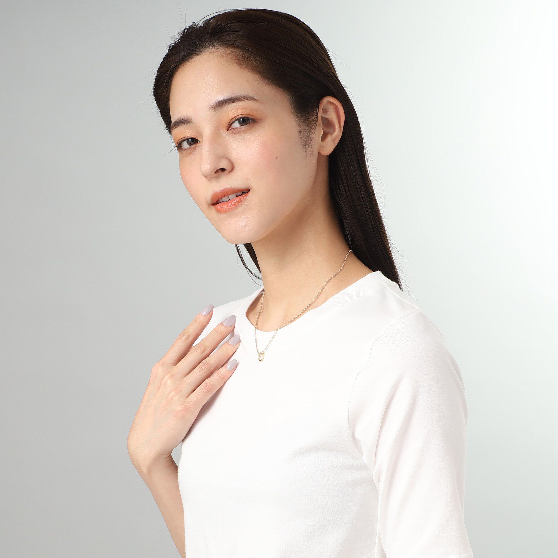 COCOSHNIK「K10中空リングモチーフ ネックレス」|ネックレス|