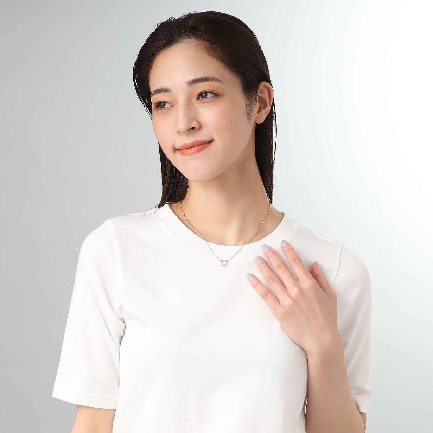 COCOSHNIK「K10中空リングモチーフ ネックレス」|ネックレス|