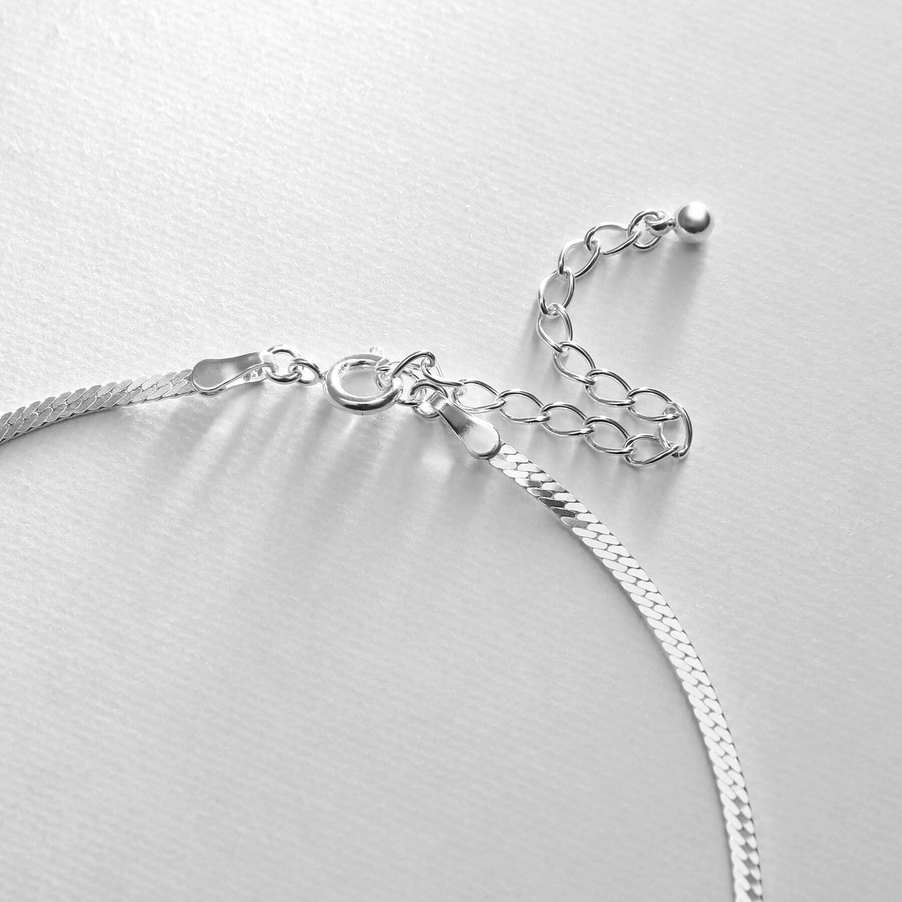 COCOSHNIK ONKITSCH「シルバー デザインチェーン フラットスネークネックレスS」|ネックレス|