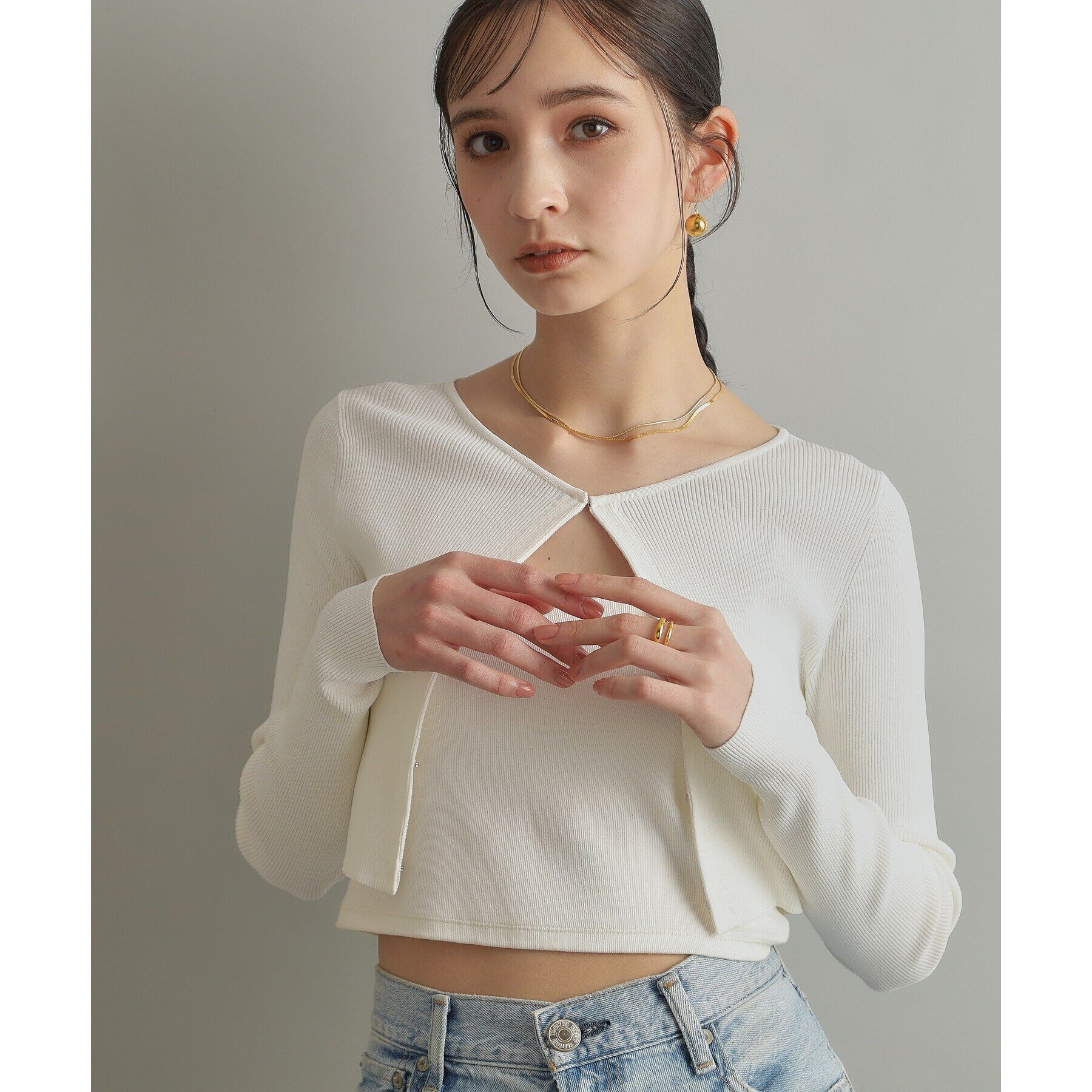 COCOSHNIK ONKITSCH「シルバー デザインチェーン スネークネックレス GP」|ネックレス|