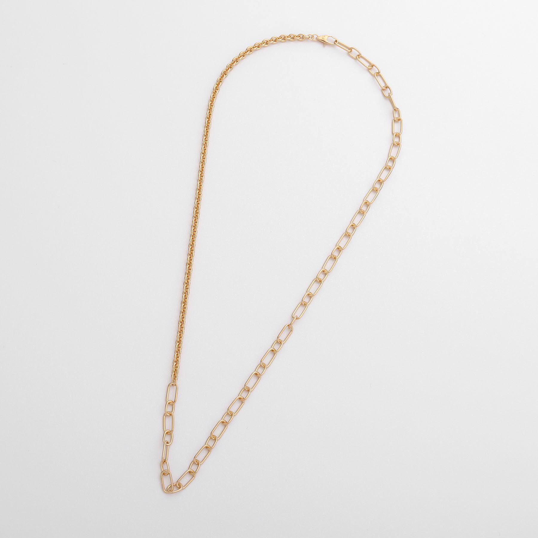 COCOSHNIK ONKITSCH「シルバー ミックスネックレス ケーブルチェーン２ＷＡＹネックレス GP」|ネックレス|