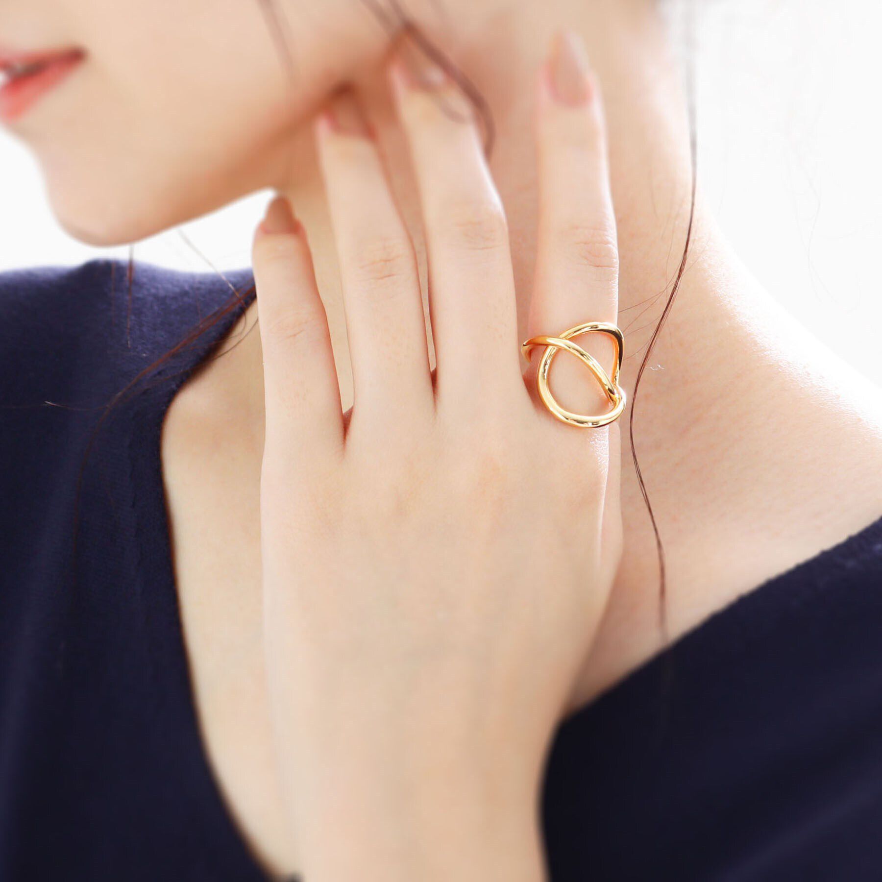 COCOSHNIK ONKITSCH「シルバー リングイヤーカフ エンタングル GP」|リング|