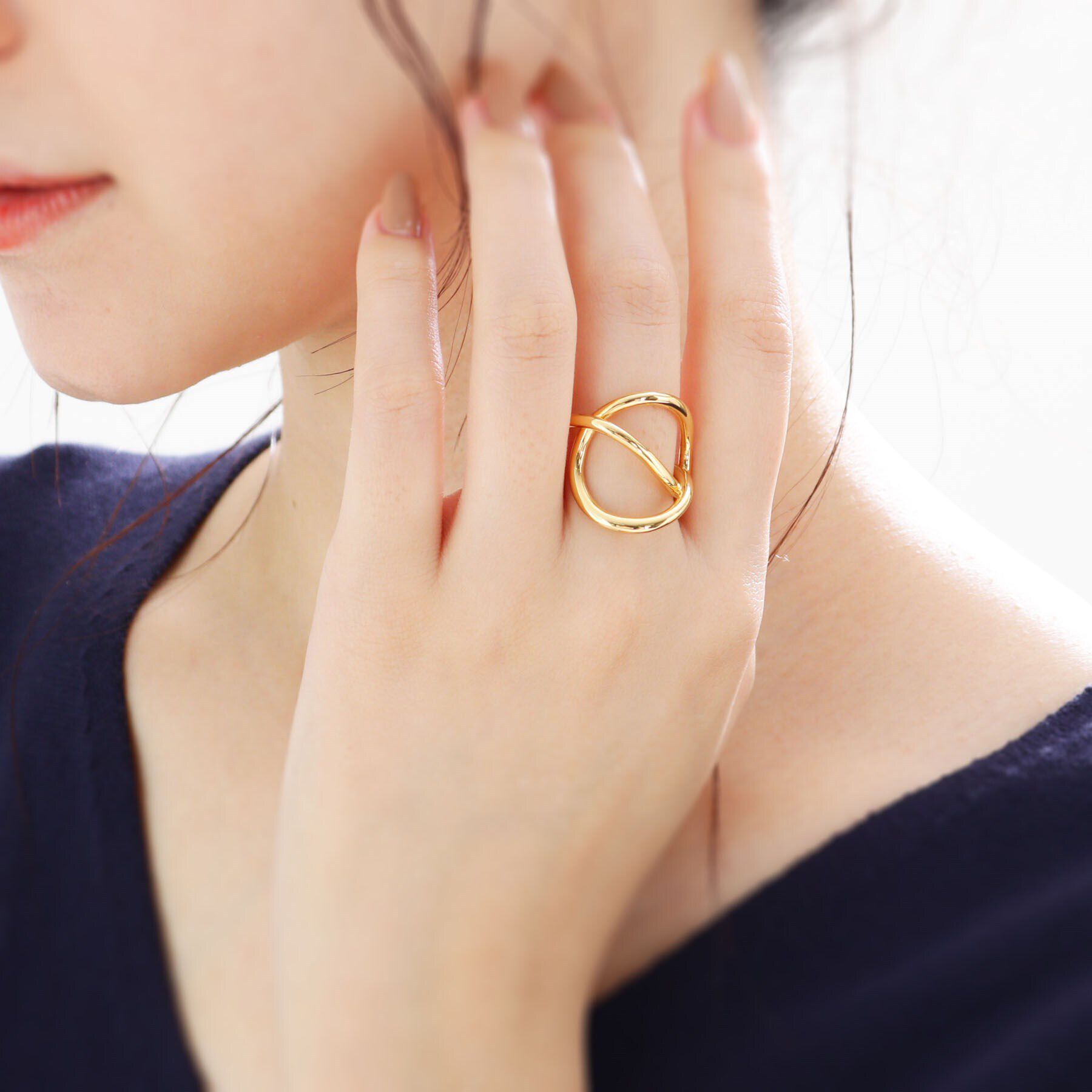 COCOSHNIK ONKITSCH「シルバー リングイヤーカフ エンタングル GP」|リング|