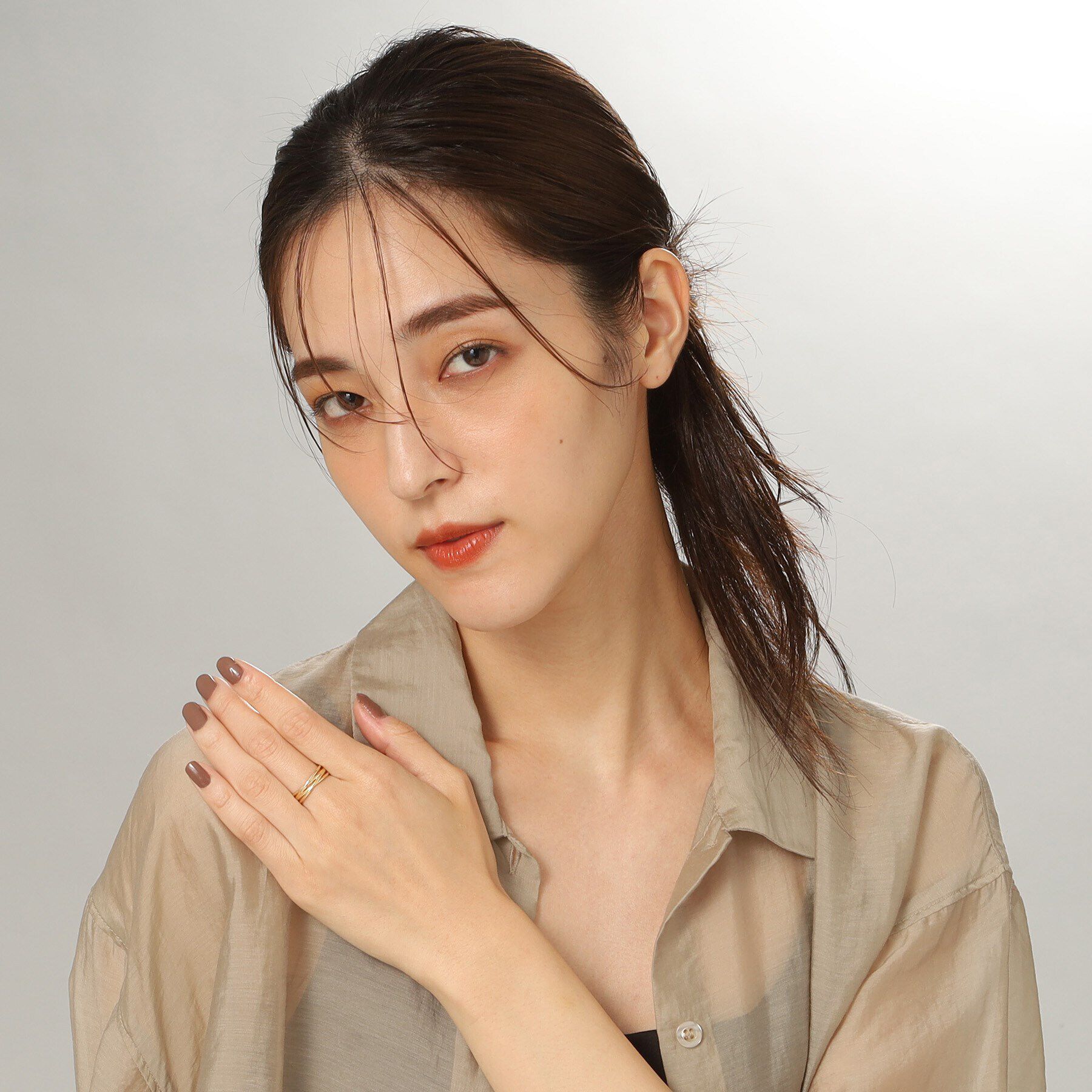 COCOSHNIK「K10ブランチクロス リング」|リング|