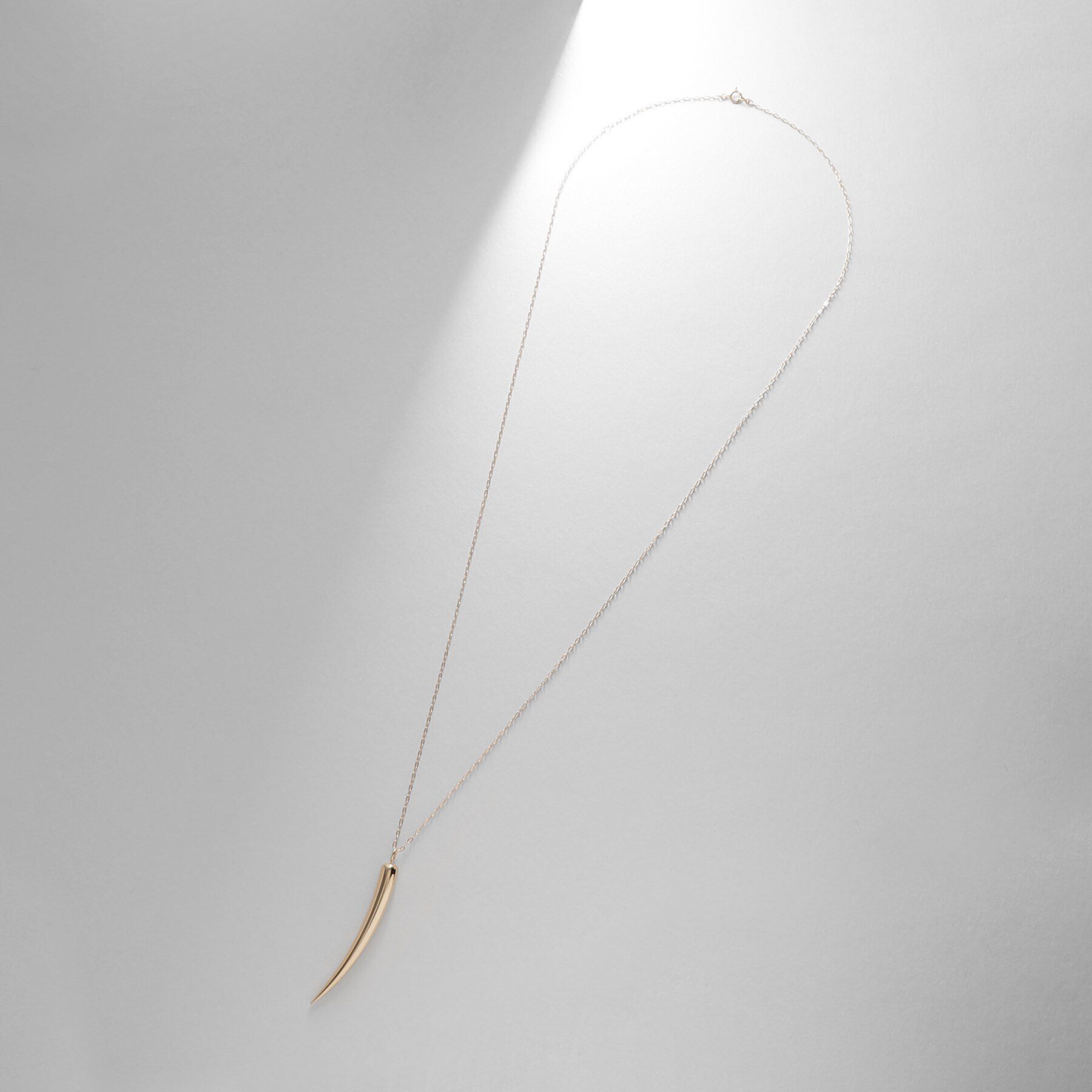 COCOSHNIK「K10中空ホーンモチーフ ネックレス」|ネックレス|