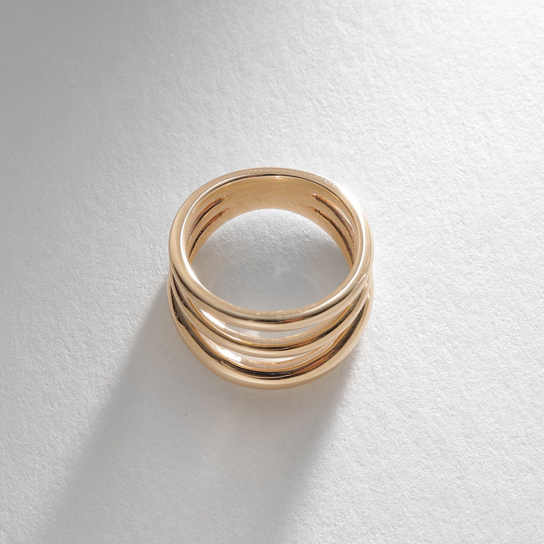 COCOSHNIK「K10スリーライン リング」|リング|