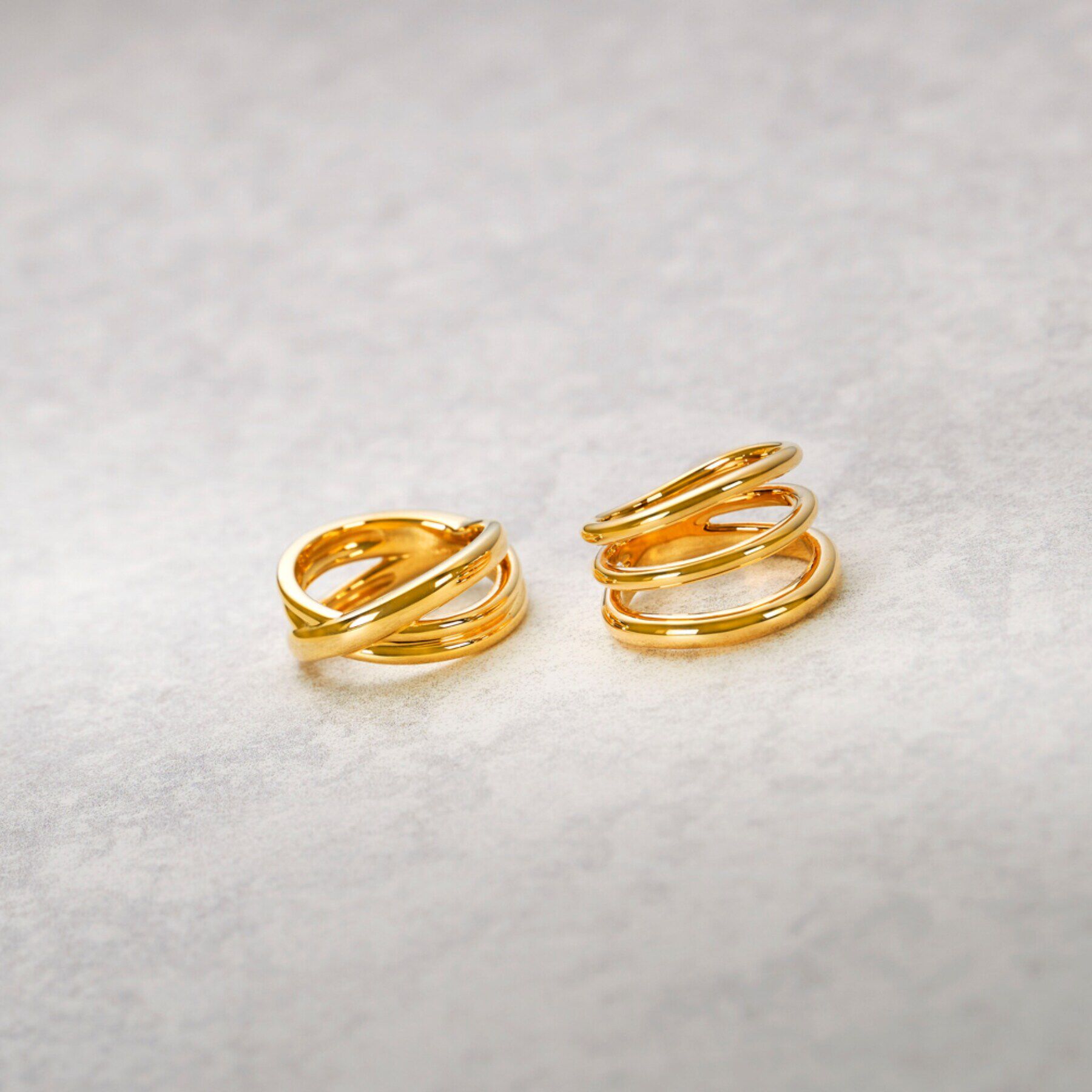 COCOSHNIK「K10スリーライン リング」|リング|