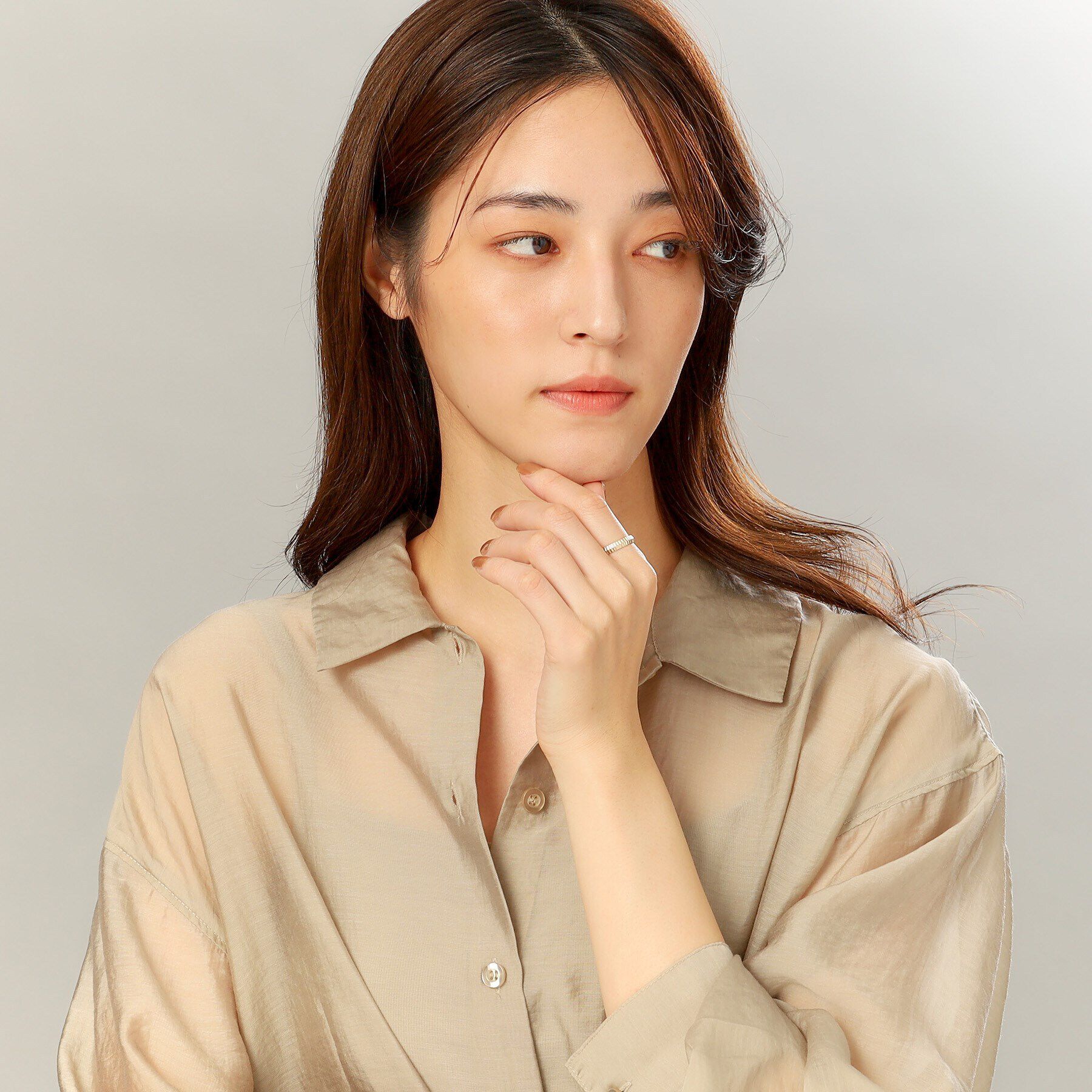 COCOSHNIK「K10ガドルーンカットしのぎ リング」|リング|