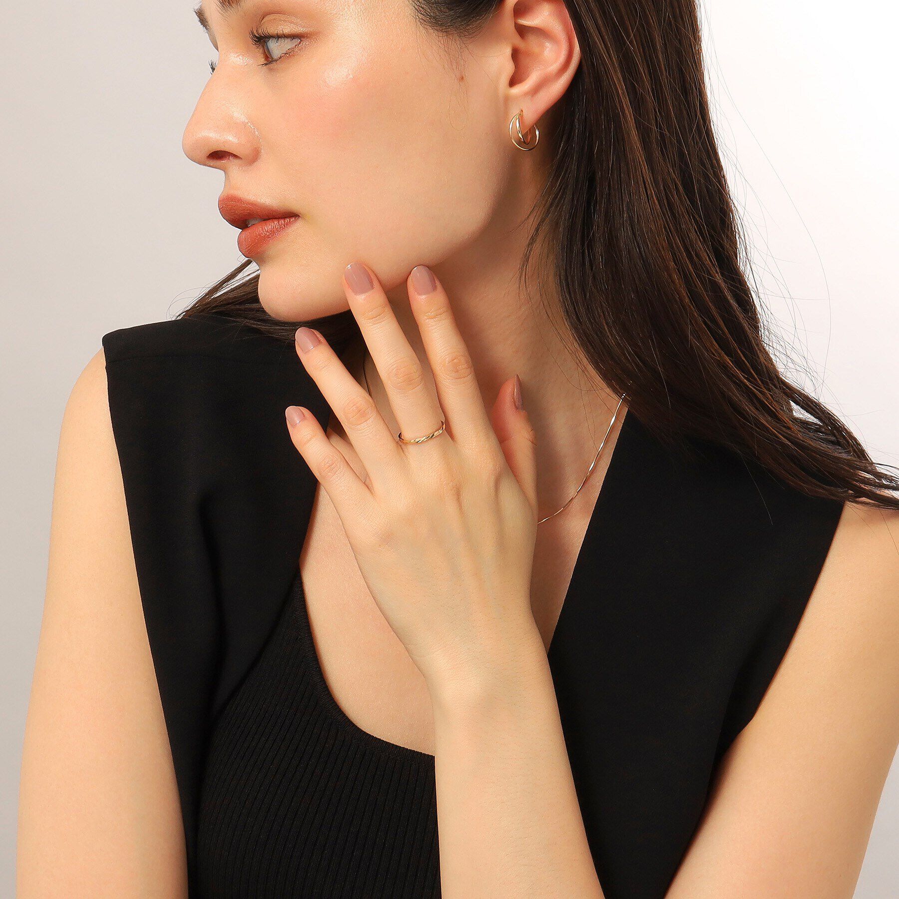 COCOSHNIK「K10ダイヤゴナルミラーカット リング」|リング|