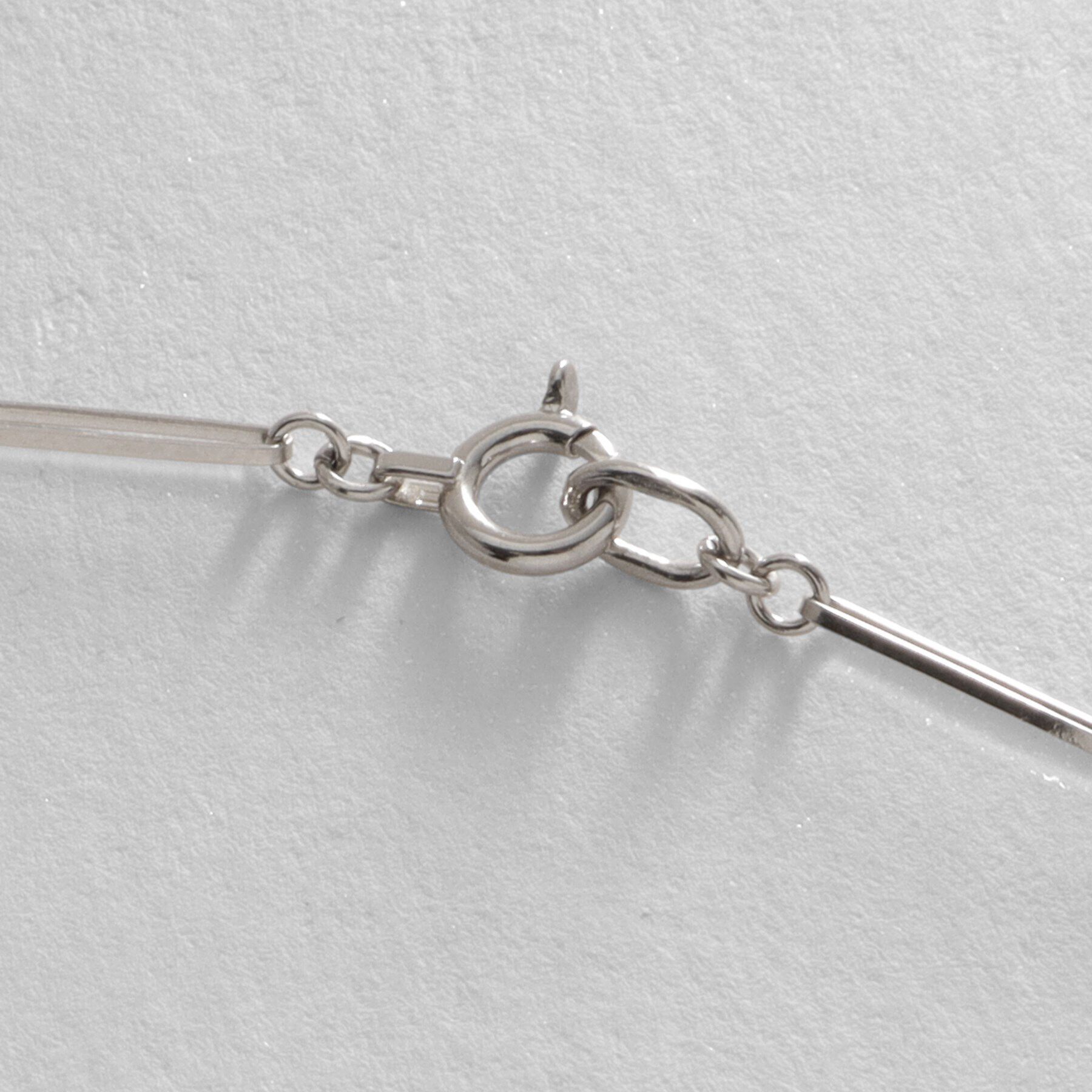 COCOSHNIK「プラチナ リボンケーブルチェーン ネックレス大（60cm）」|ネックレス|