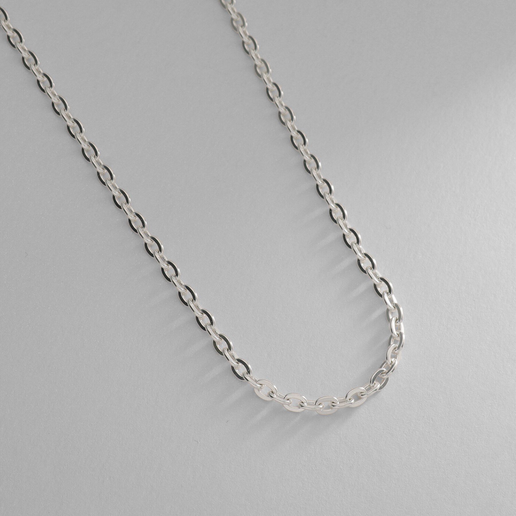 COCOSHNIK ONKITSCH「シルバー デザインチェーン フラットオーバルリンクネックレス」|ネックレス|