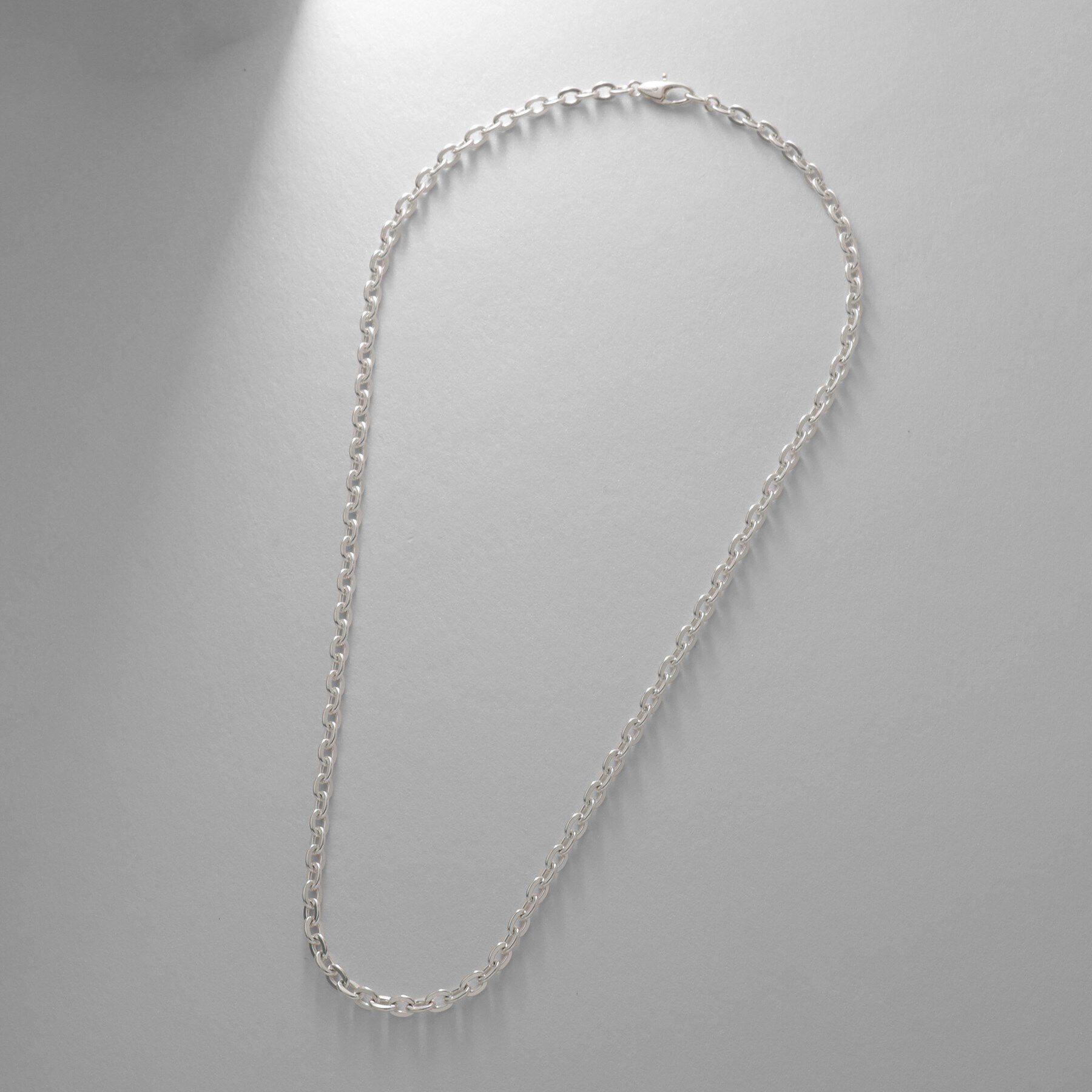 COCOSHNIK ONKITSCH「シルバー デザインチェーン フラットオーバルリンクネックレス」|ネックレス|