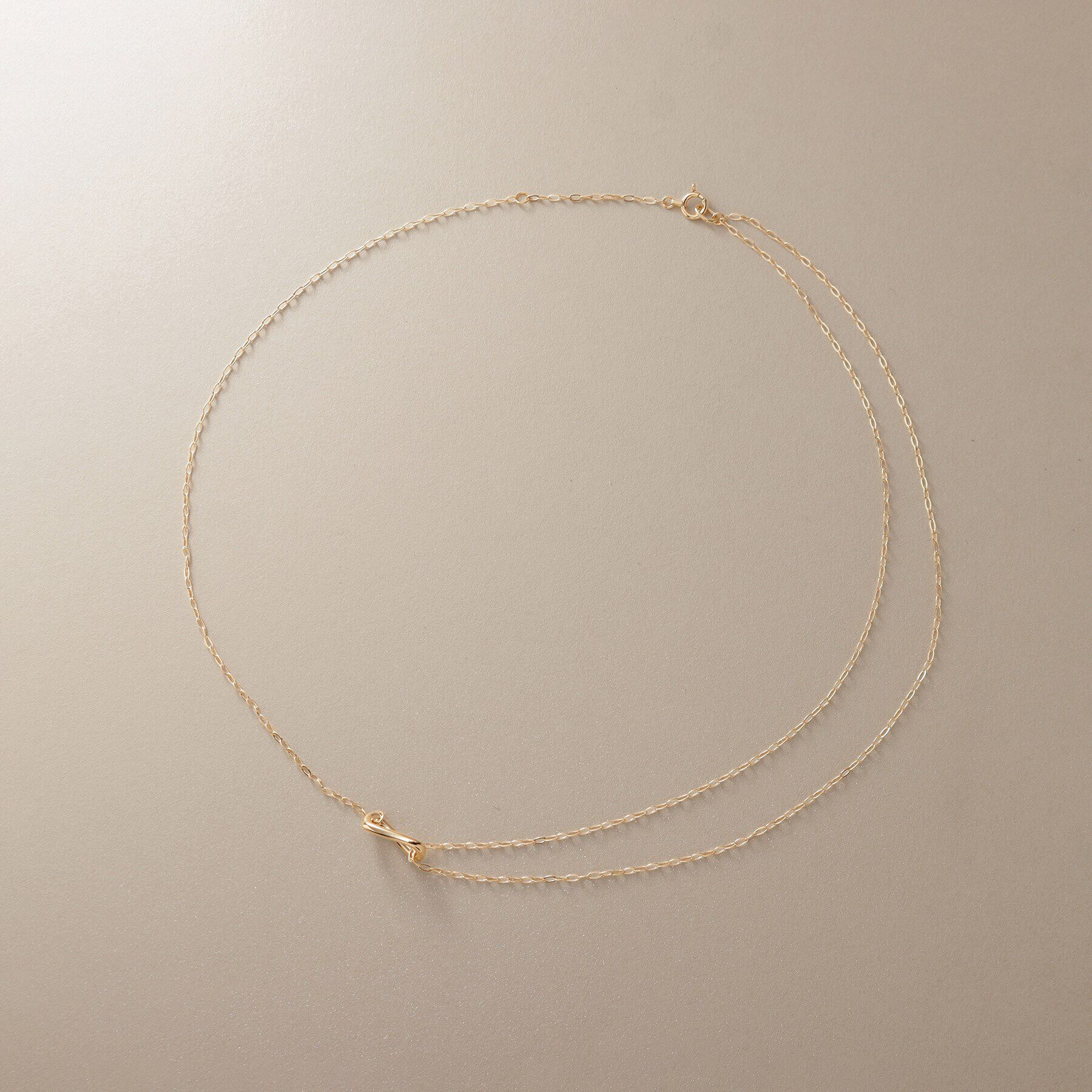 COCOSHNIK「K10S字パーツセパレート ネックレス」|ネックレス|