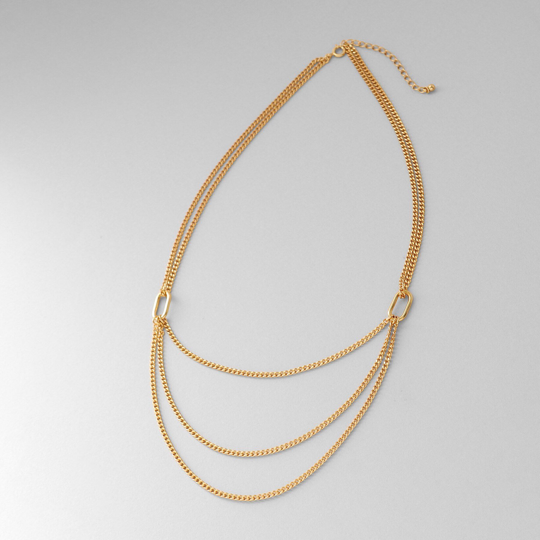 COCOSHNIK ONKITSCH「シルバー カーブチェーン ビブネックレス GP」|ネックレス|