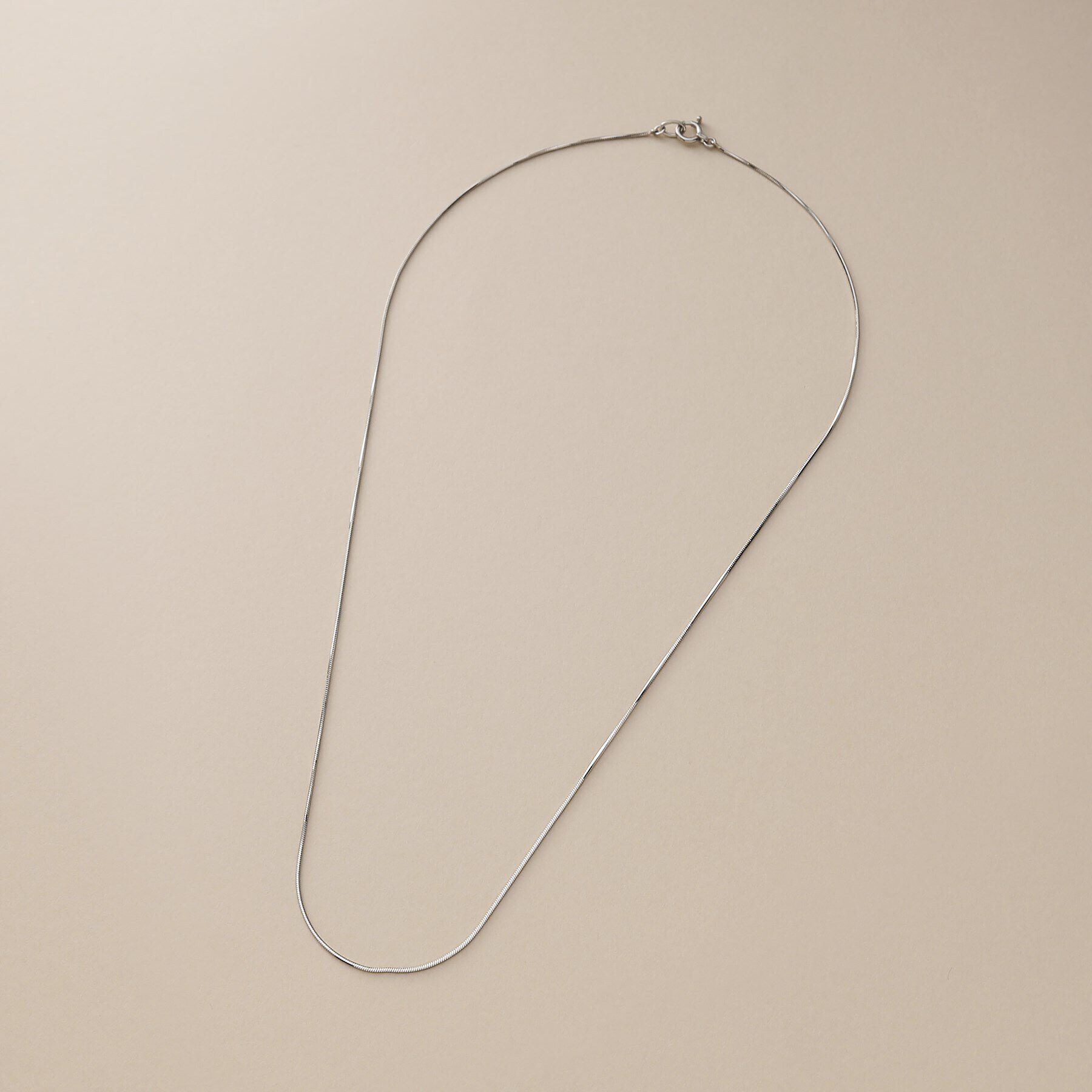 COCOSHNIK「プラチナ コンパクトチェーン ネックレス（40cm）」|ネックレス|