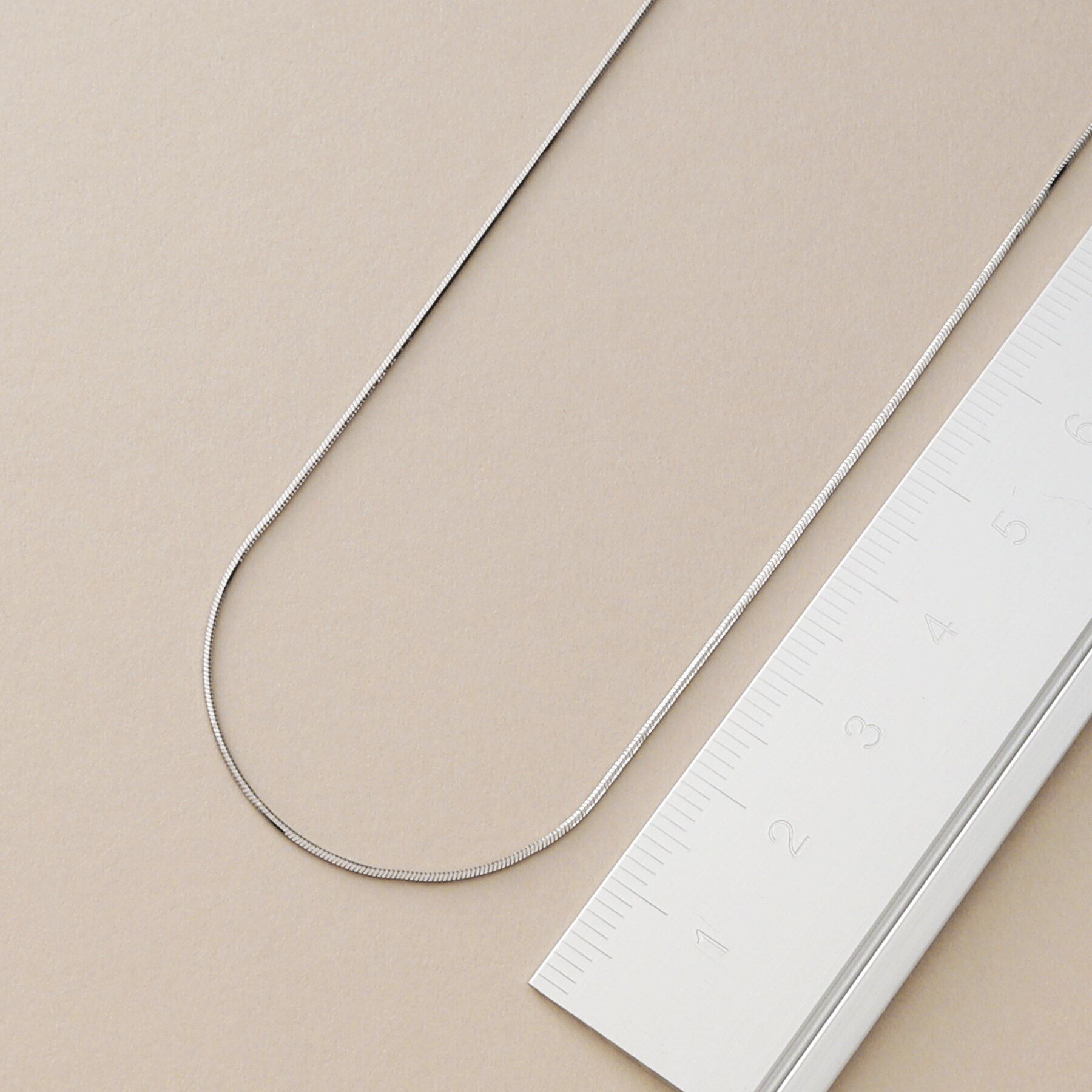 COCOSHNIK「プラチナ コンパクトチェーン ネックレス（40cm）」|ネックレス|
