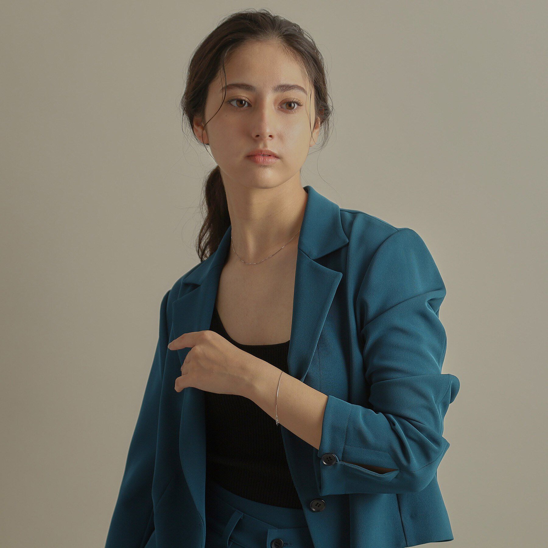 COCOSHNIK「プラチナ コンパクトチェーン ネックレス（40cm）」|ネックレス|