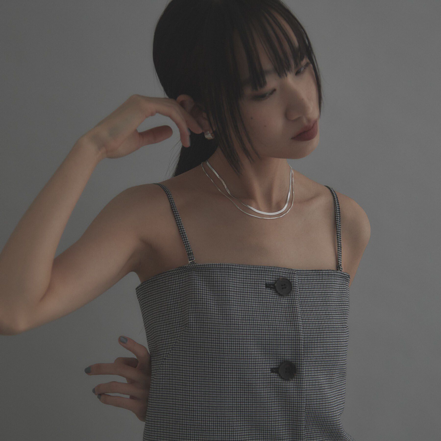 COCOSHNIK ONKITSCH「シルバー コンビネーションチェーン フラットスネーク ベネチアンネックレス」|ネックレス|