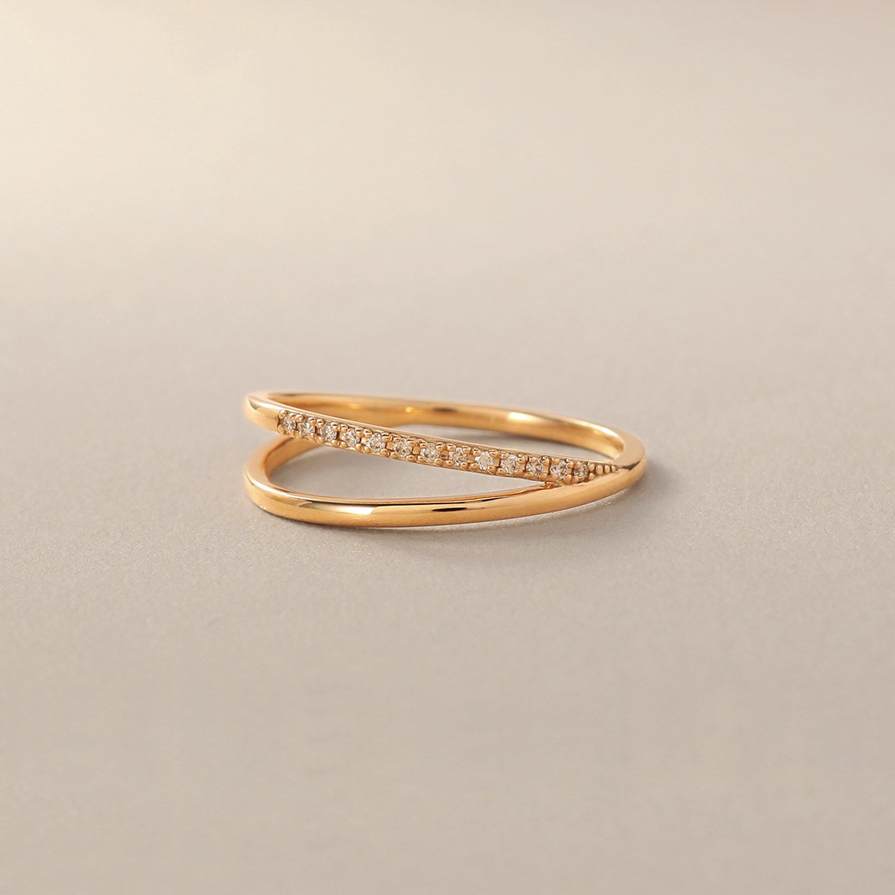 COCOSHNIK「K10ダイヤモンド ブランチ リング」|リング|