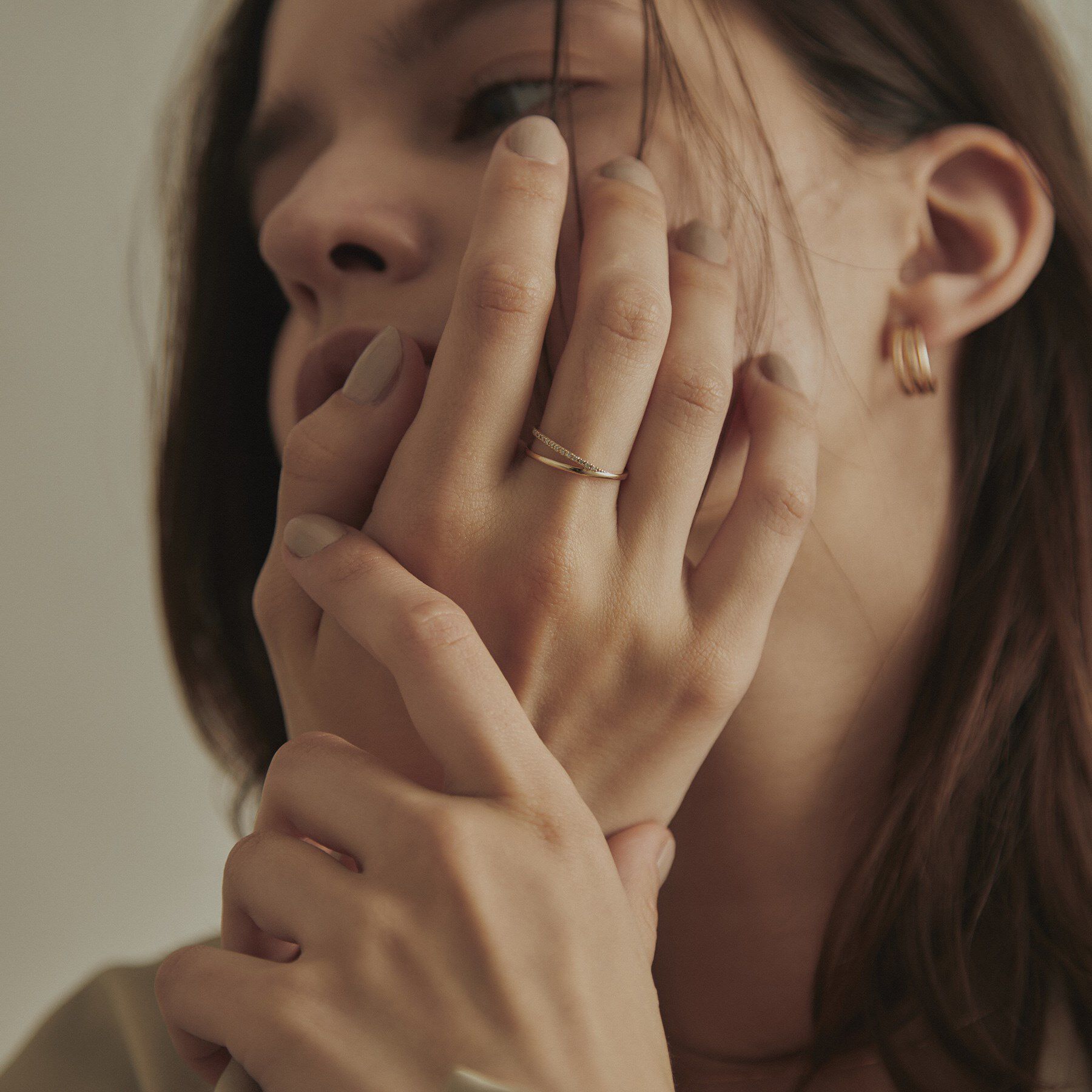 COCOSHNIK「K10ダイヤモンド ブランチ リング」|リング|