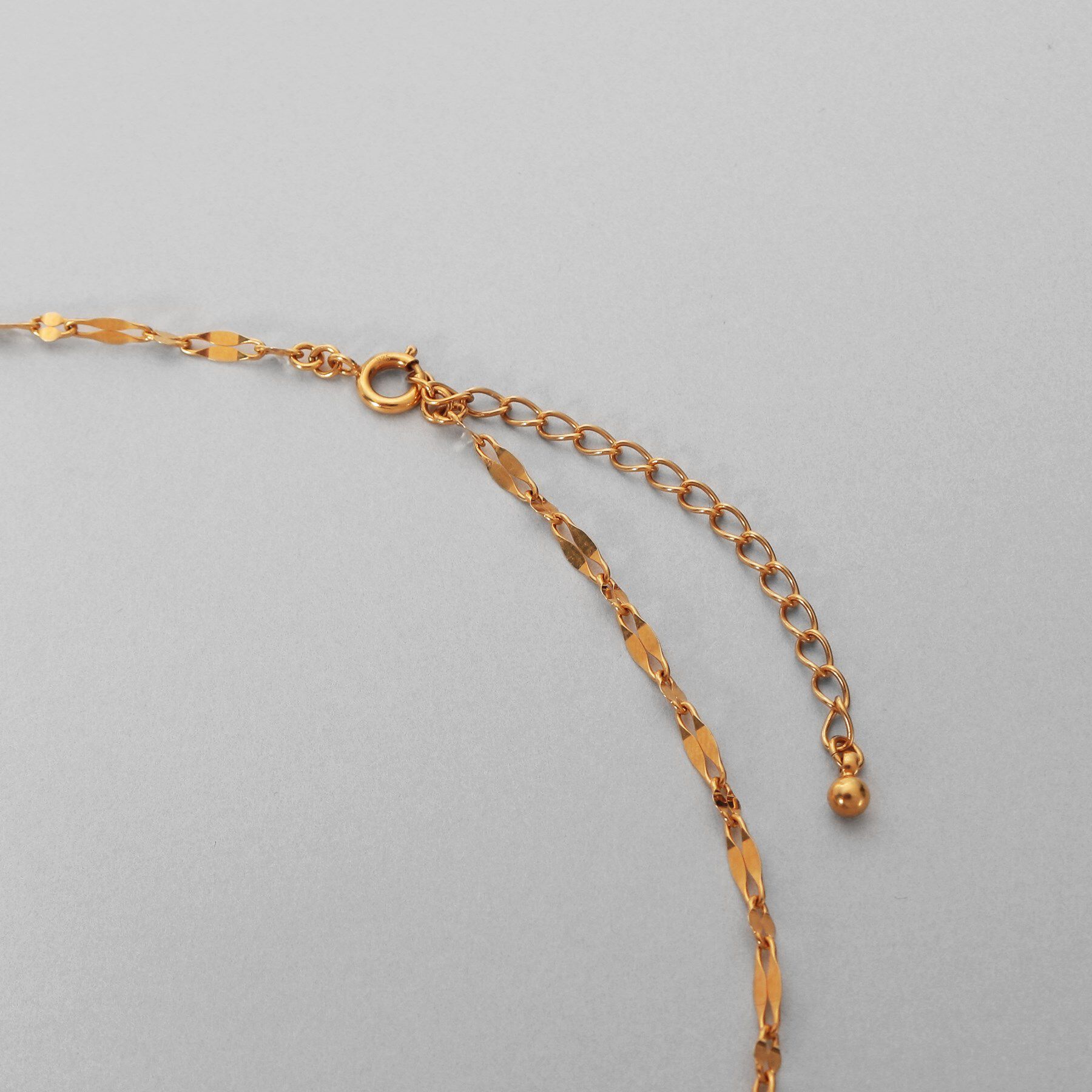 COCOSHNIK ONKITSCH「シルバー デザインチェーン デュアルペタルネックレス（38ｃｍ） GP」|ネックレス|