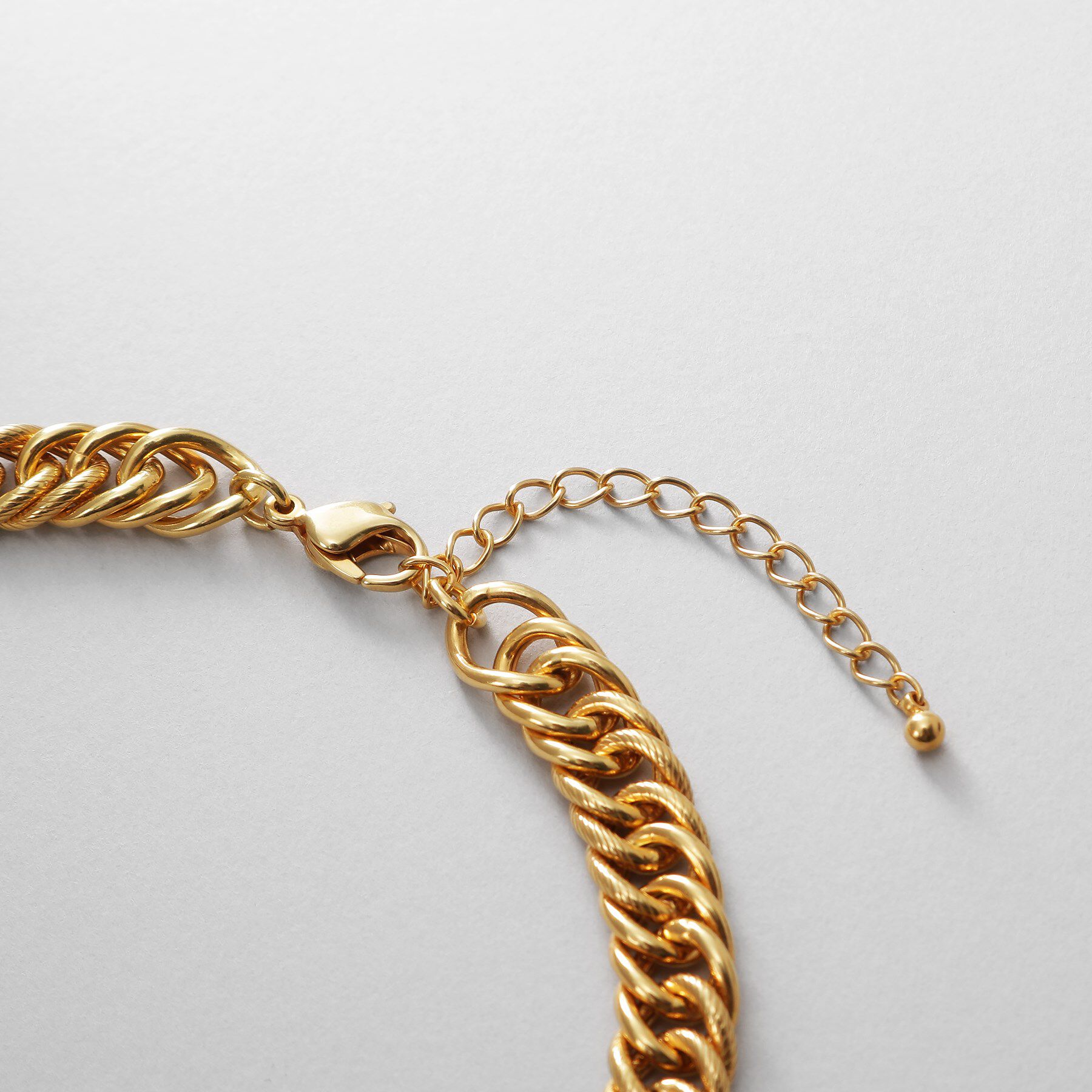 COCOSHNIK ONKITSCH「シルバー デザインチェーン ホロウカットダブルカーブネックレス GP」|ネックレス|