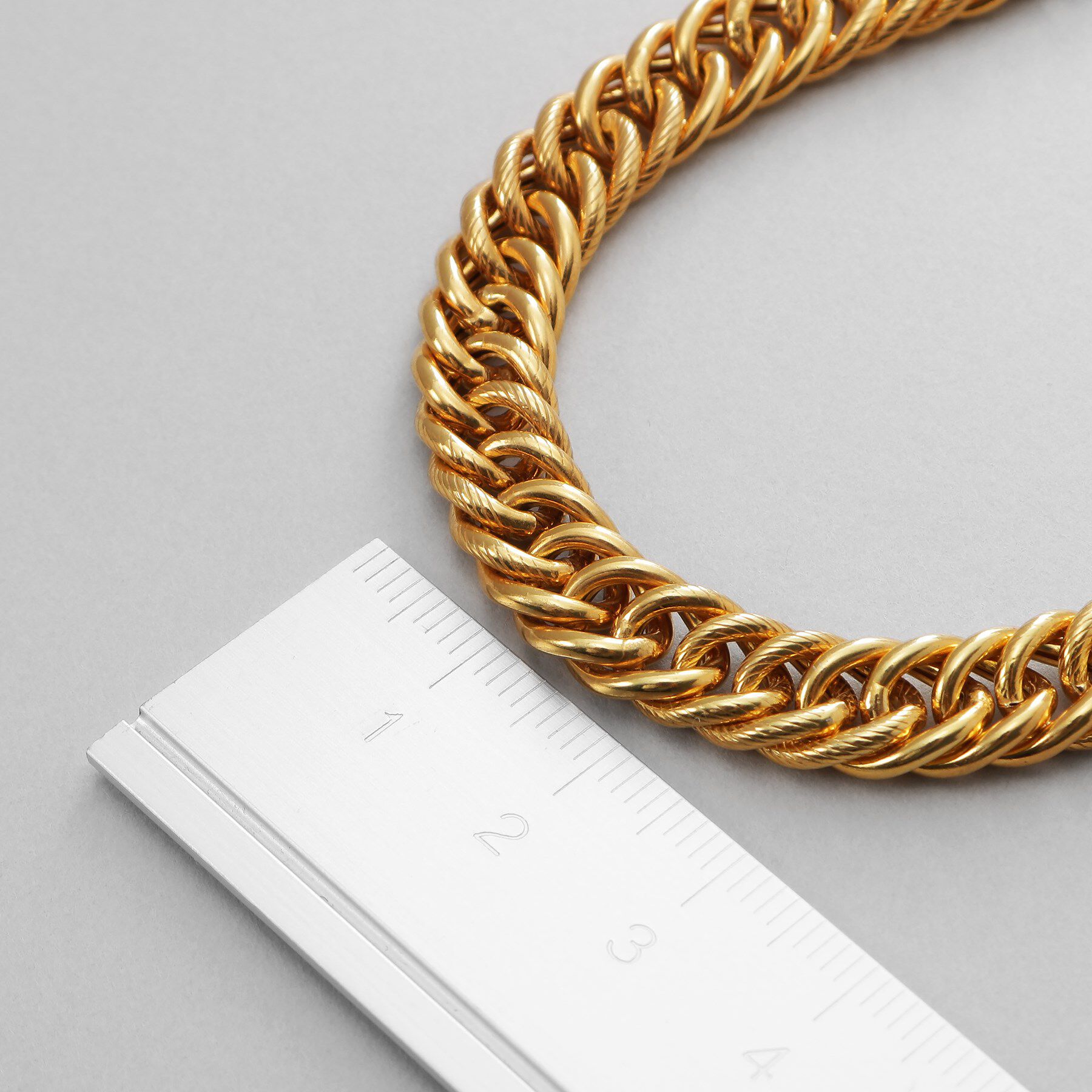 COCOSHNIK ONKITSCH「シルバー デザインチェーン ホロウカットダブルカーブネックレス GP」|ネックレス|