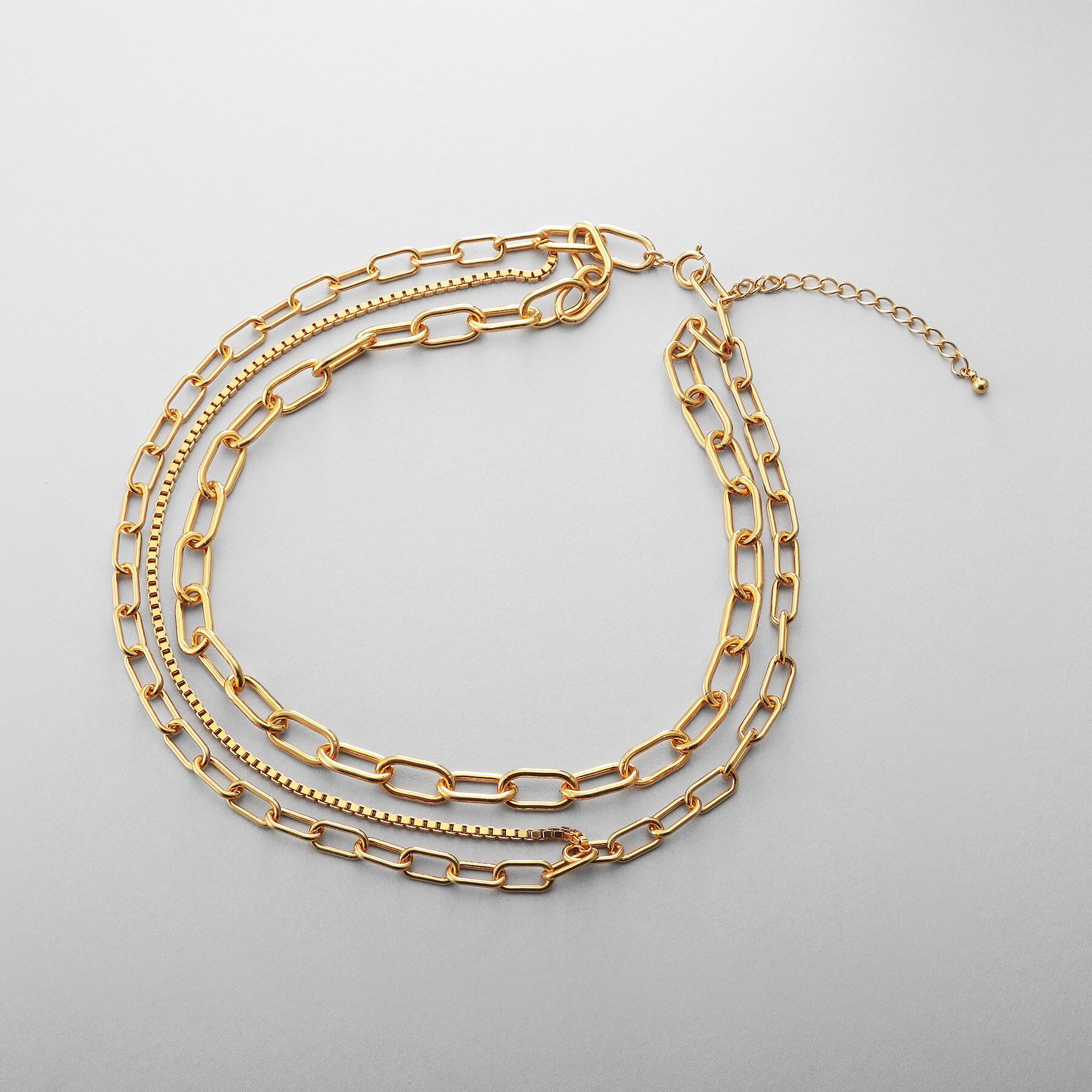 COCOSHNIK ONKITSCH「シルバー ミックスチェーン ケーブル ベネチアンネックレスGP」|ネックレス|