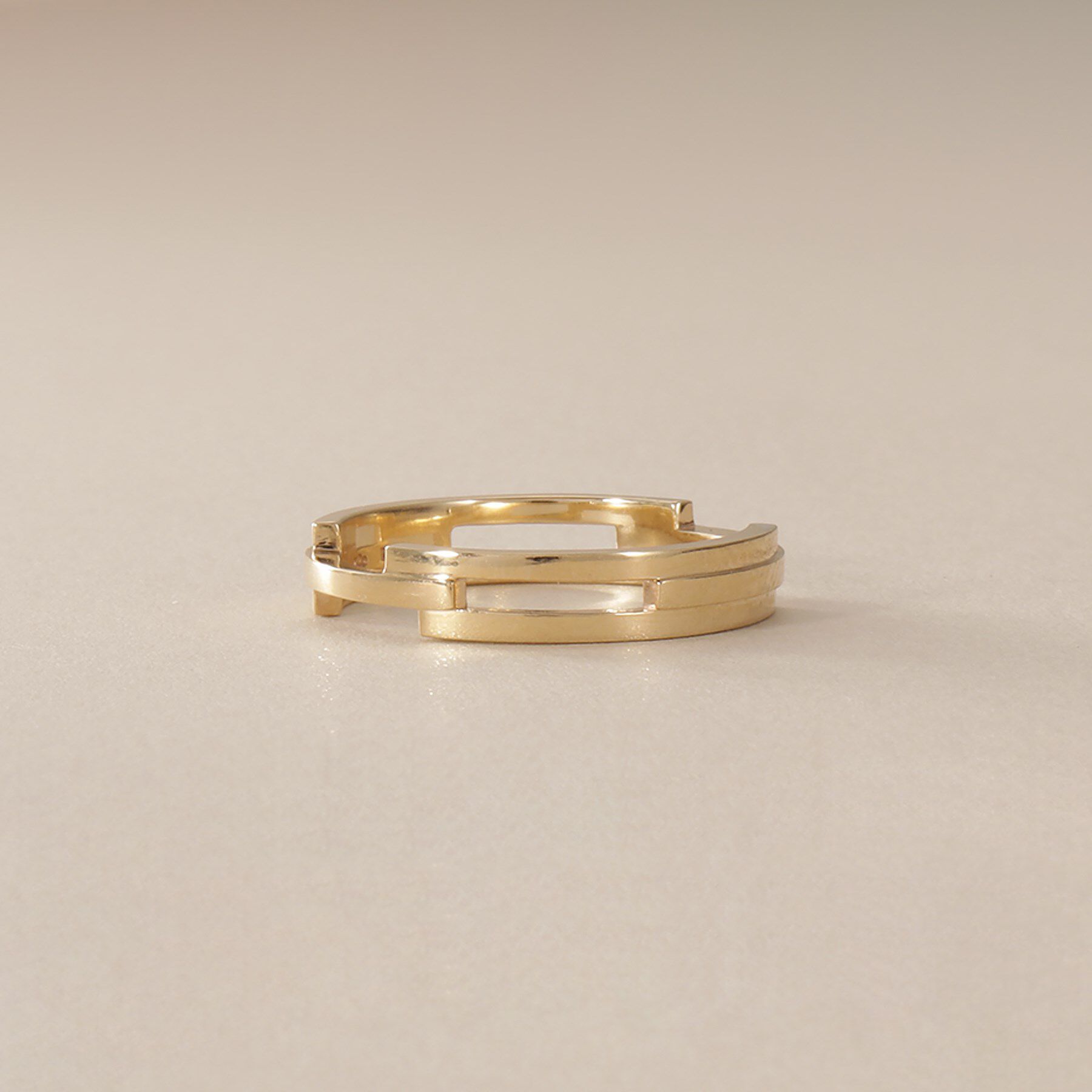 COCOSHNIK「K10シフテッドオーバーラップ リング」|リング|