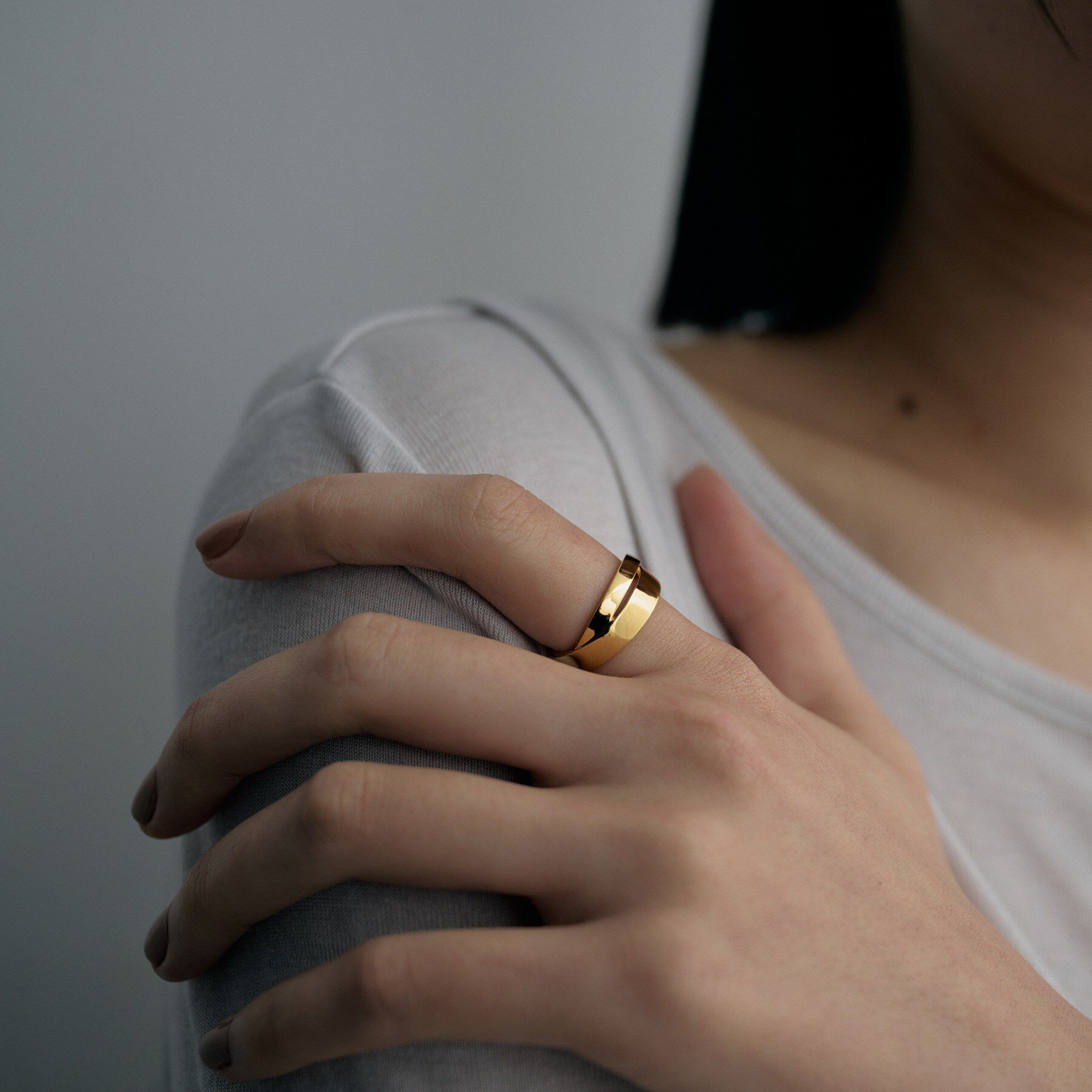 COCOSHNIK ONKITSCH「シルバー フラットクロスリング GP」|リング|