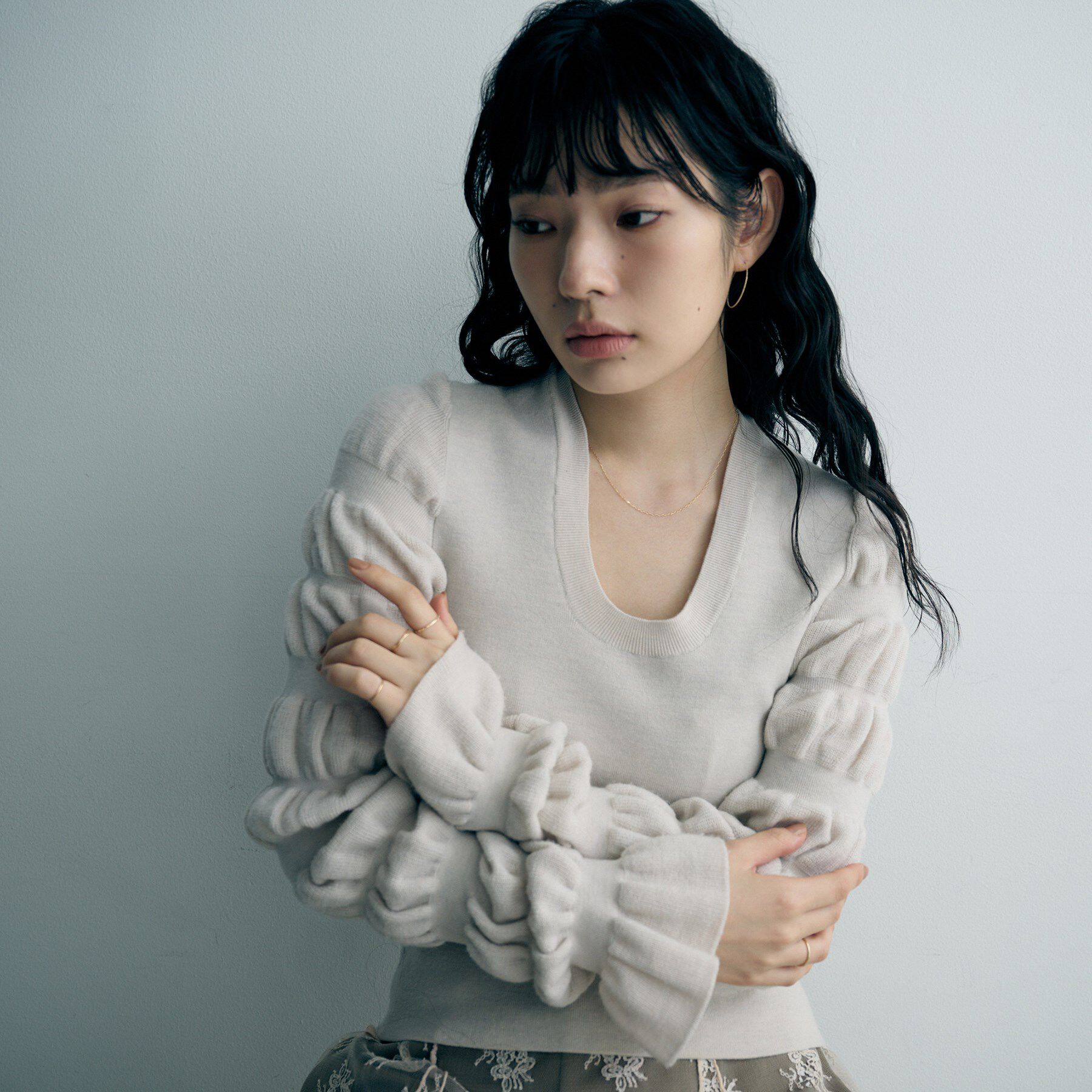 COCOSHNIK ONKITSCH「K10スキニーネックレス ロングタネル」|ネックレス|