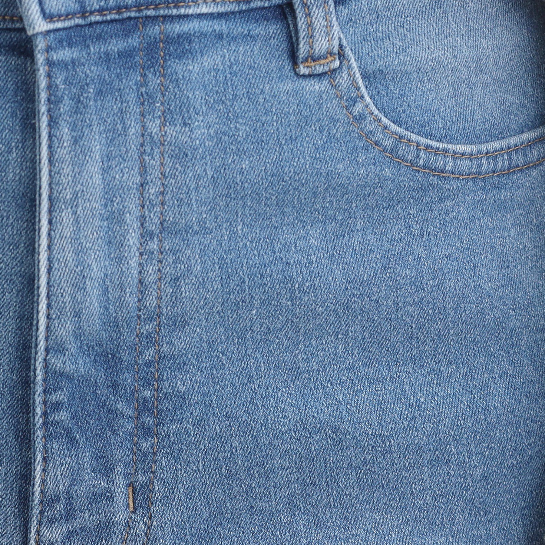 SHOO･LA･RUE「【あったか/SS-LL】裏微起毛 ストレートデニムパンツ」|デニム|