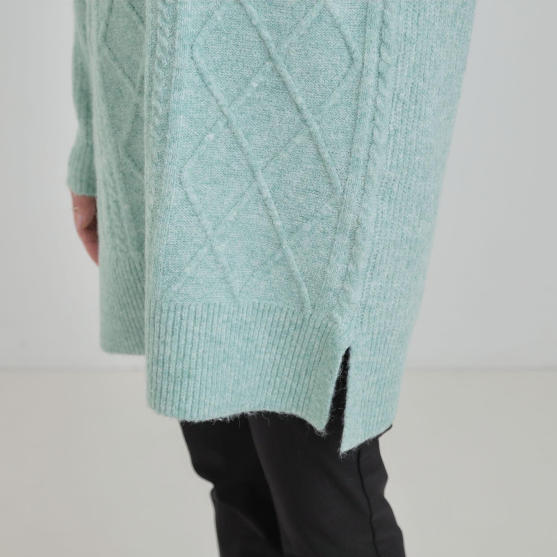 SHOO･LA･RUE「【着丈選べる】ケーブル柄ニットワンピース」|ワンピース|