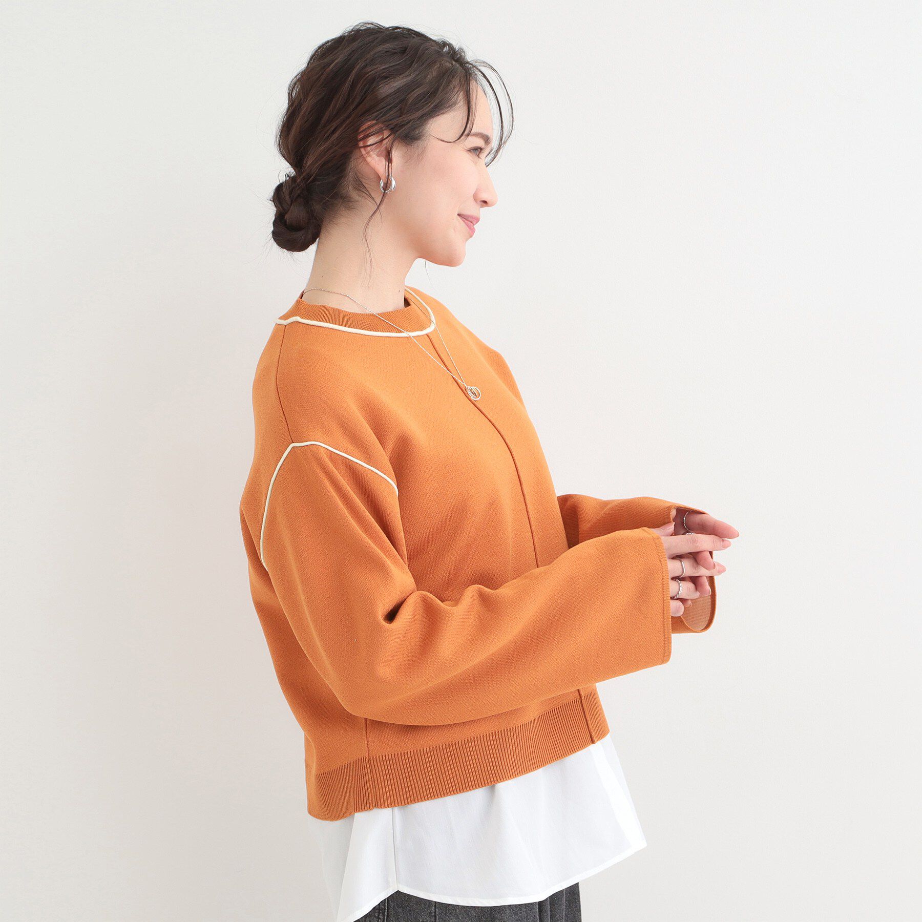 SHOO･LA･RUE「ダブルフェイス配色ニット」|ニット・セーター|