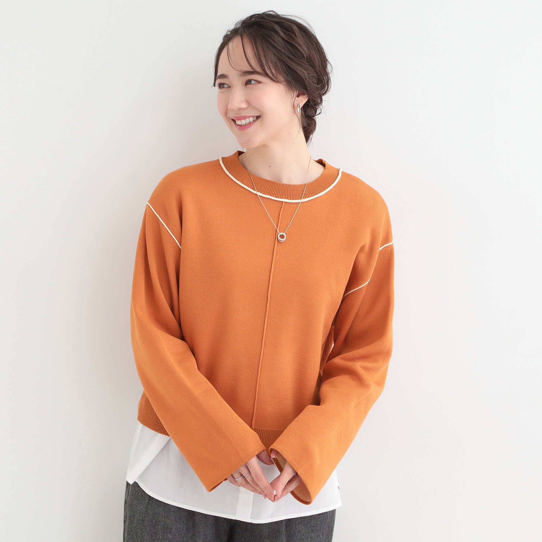 SHOO･LA･RUE「ダブルフェイス配色ニット」|ニット・セーター|