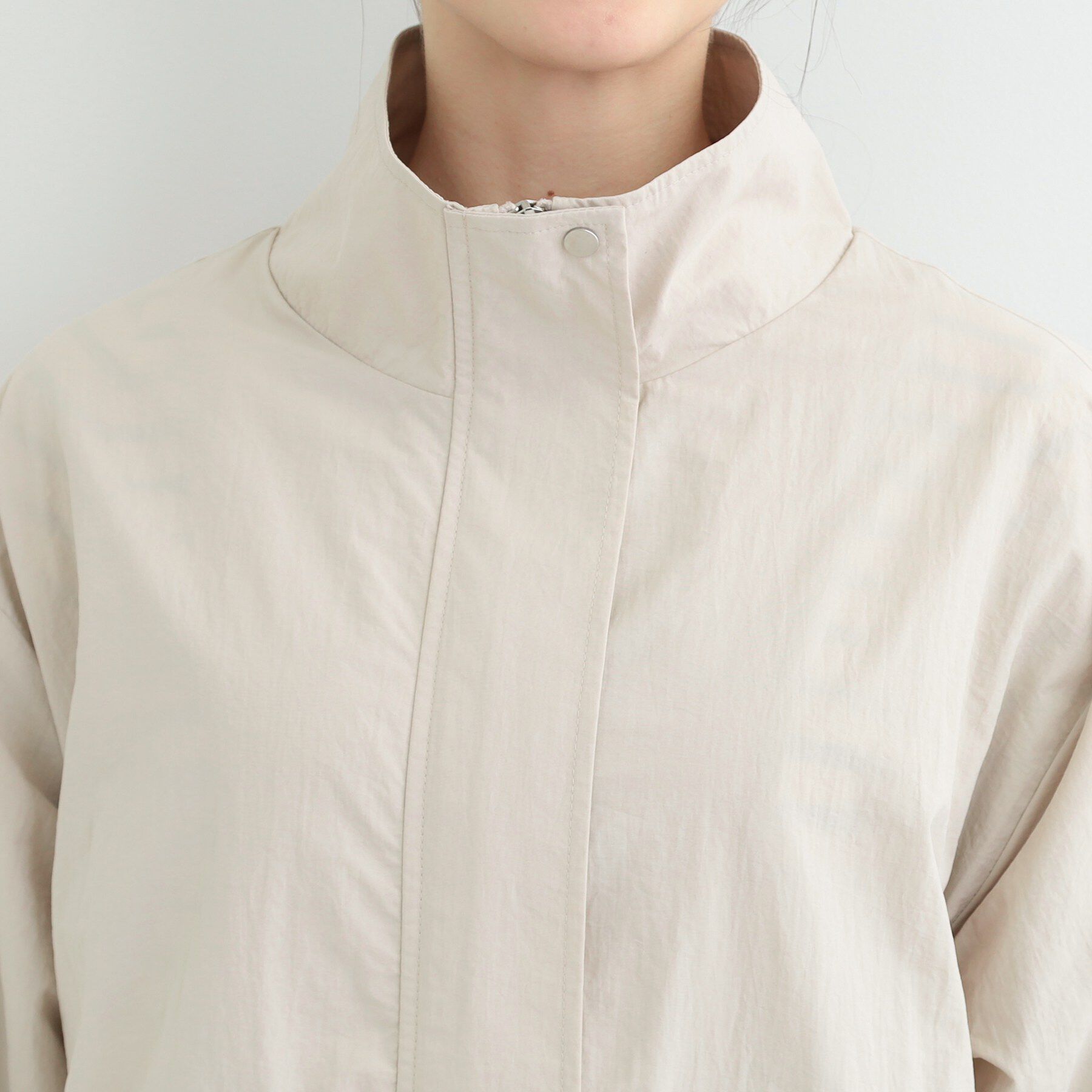 SHOO･LA･RUE「【防花粉/S-LL】女性らしさあふれる 軽やかスタンドブルゾン」|ブルゾン・スタジャン|