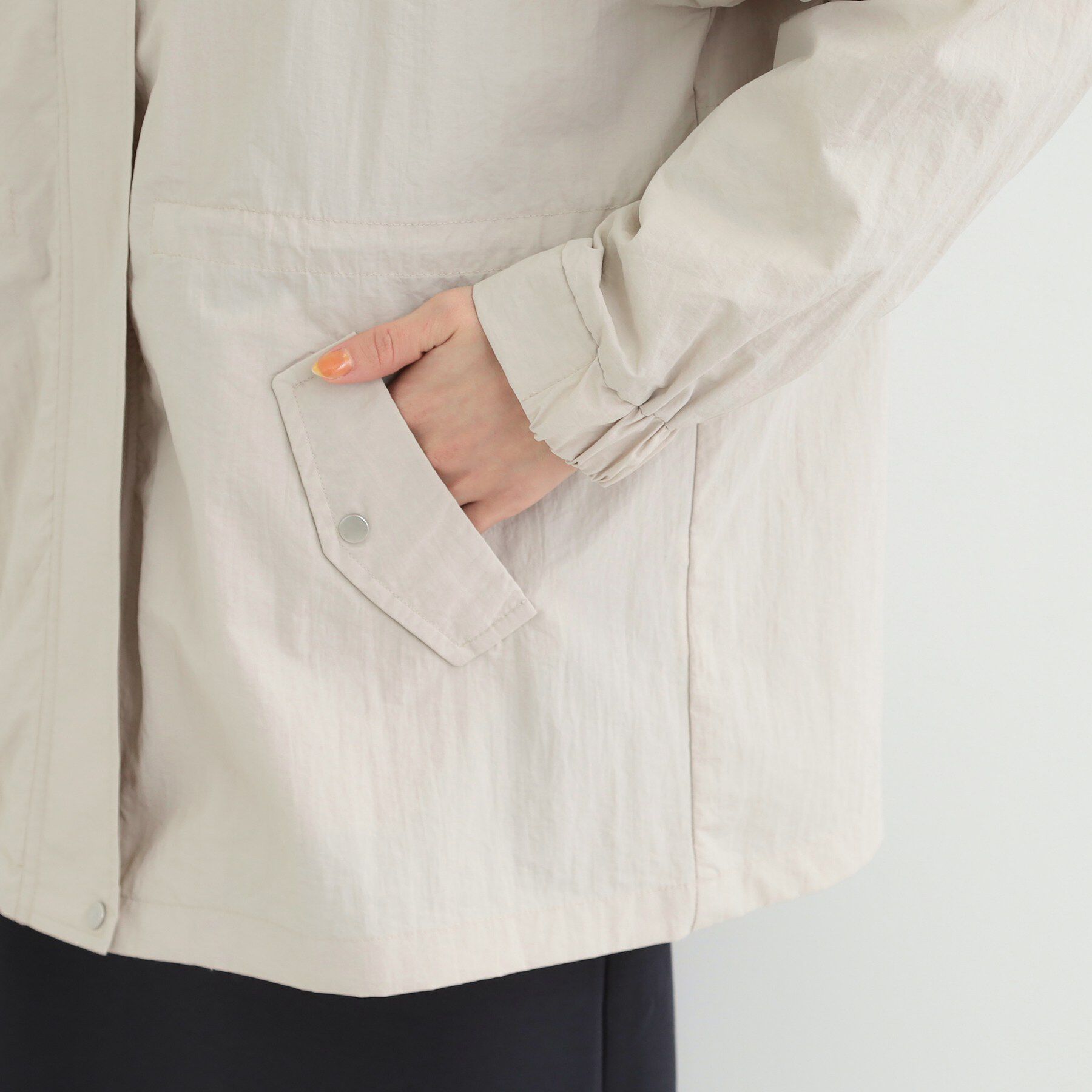 SHOO･LA･RUE「【防花粉/S-LL】女性らしさあふれる 軽やかスタンドブルゾン」|ブルゾン・スタジャン|