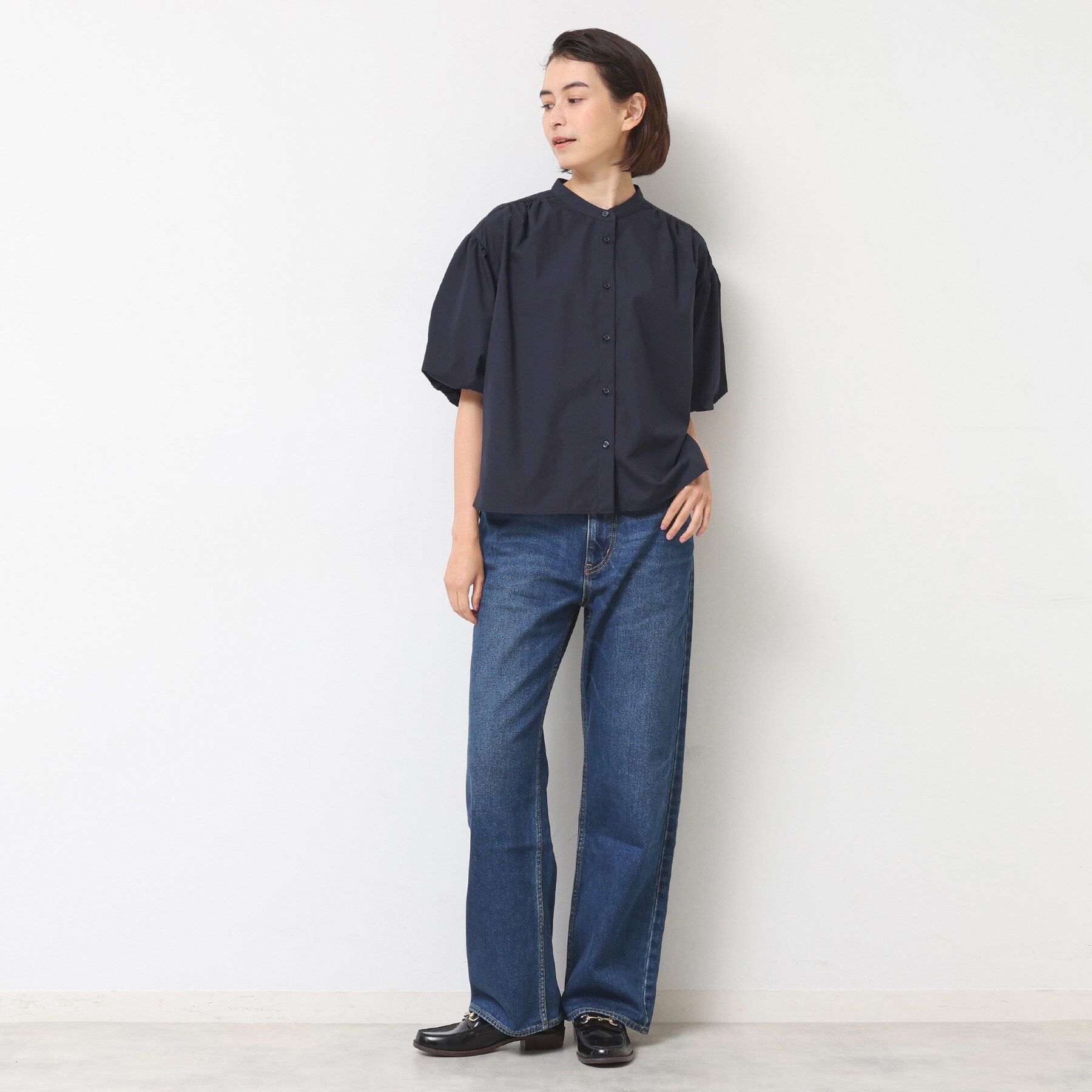 Dessin「【洗える】バルーンスリーブバッグギャザーブラウス」|シャツ・ブラウス|