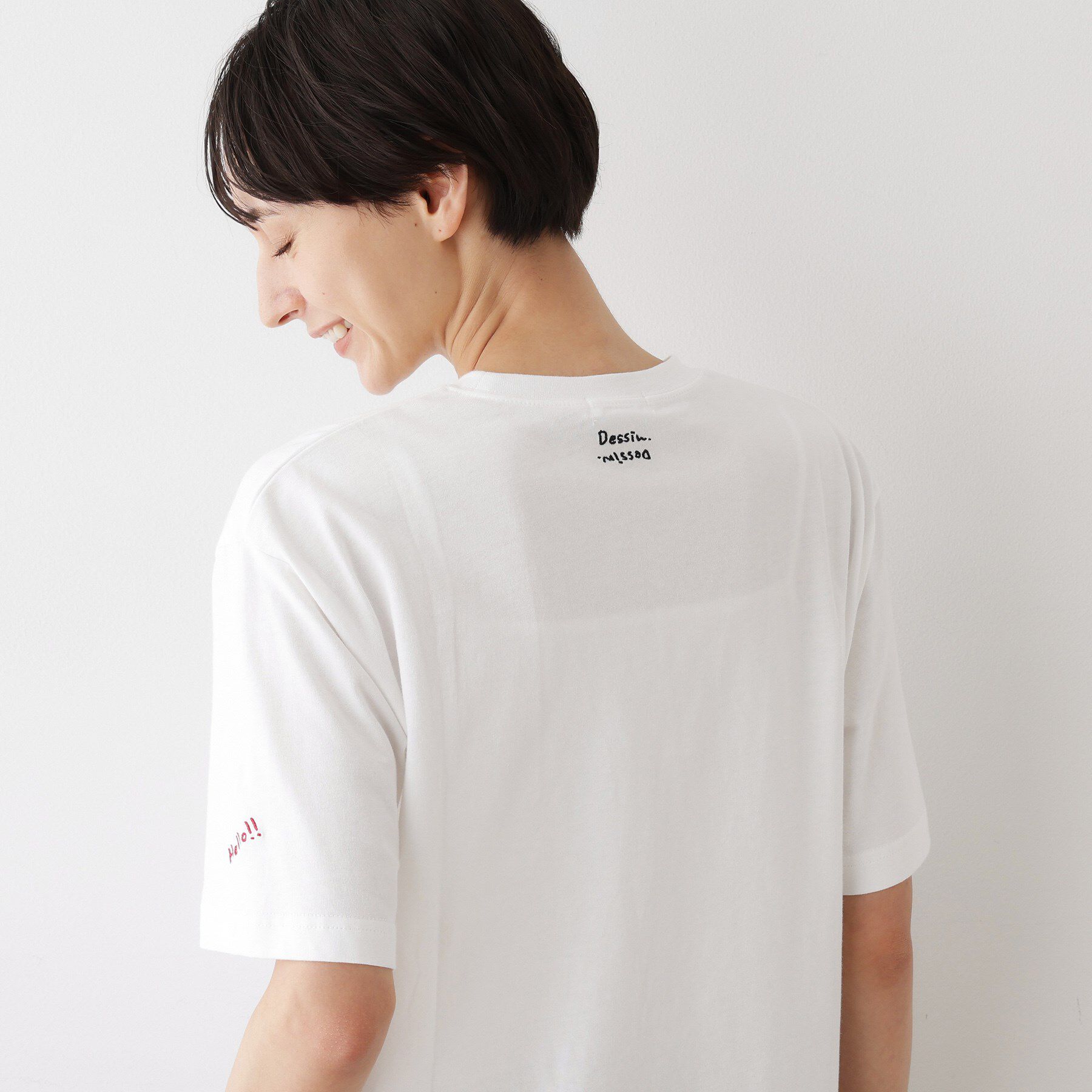 Dessin「【ユニセックス/リンクコーデ】刺繍Tシャツ」|Tシャツ・カットソー|