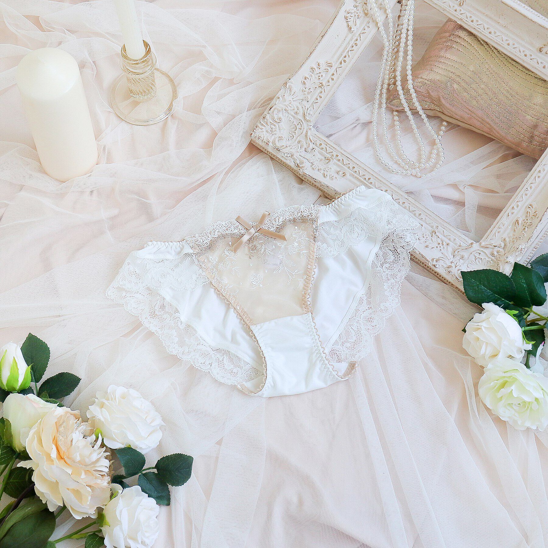 Risa Magli「アリアンナ ノーマルショーツ」|インナー|ホワイト(001)