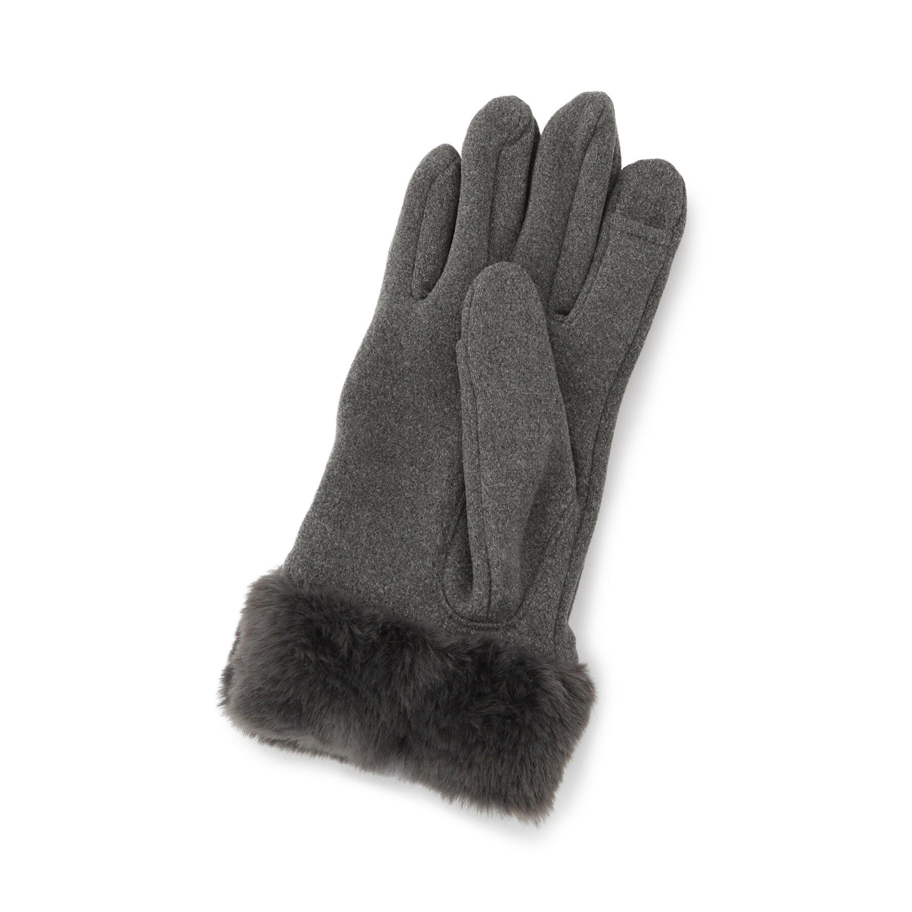 ITS&rsquo;DEMO「【手洗い可】ファーカフスジャージグローブ」|手袋|