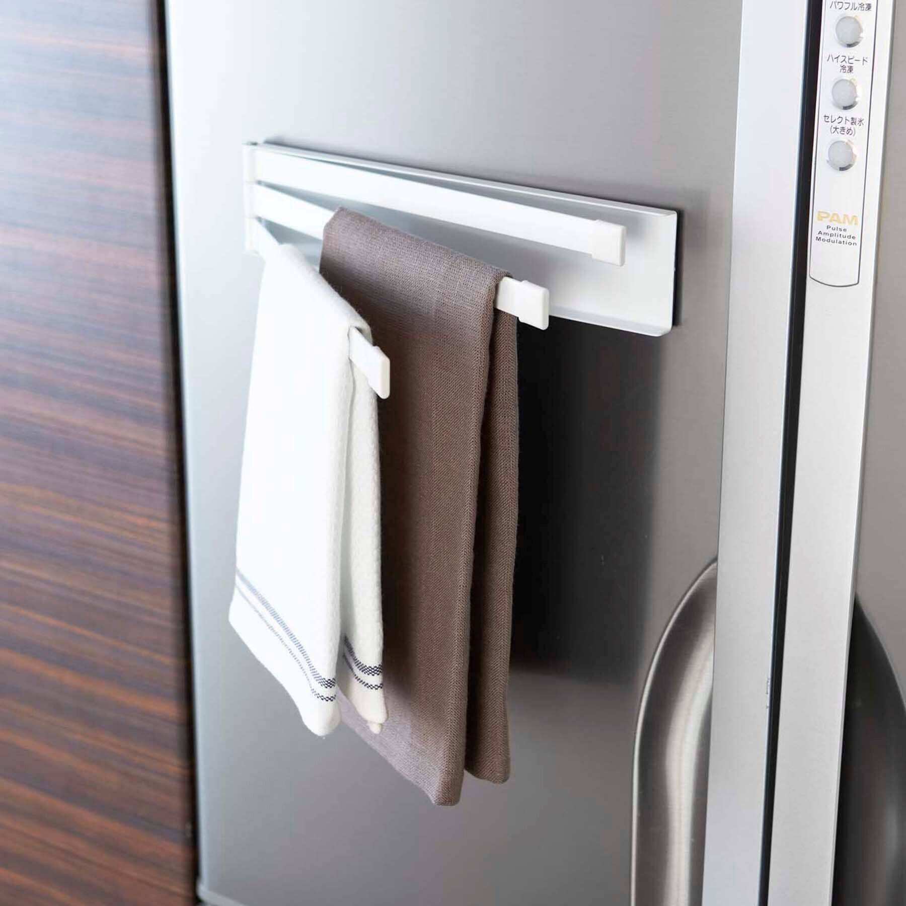 212 KITCHEN STORE「マグネット布巾ハンガー WH 山崎実業 ＜tower タワー＞」|食器・キッチングッズ|ホワイト(879)