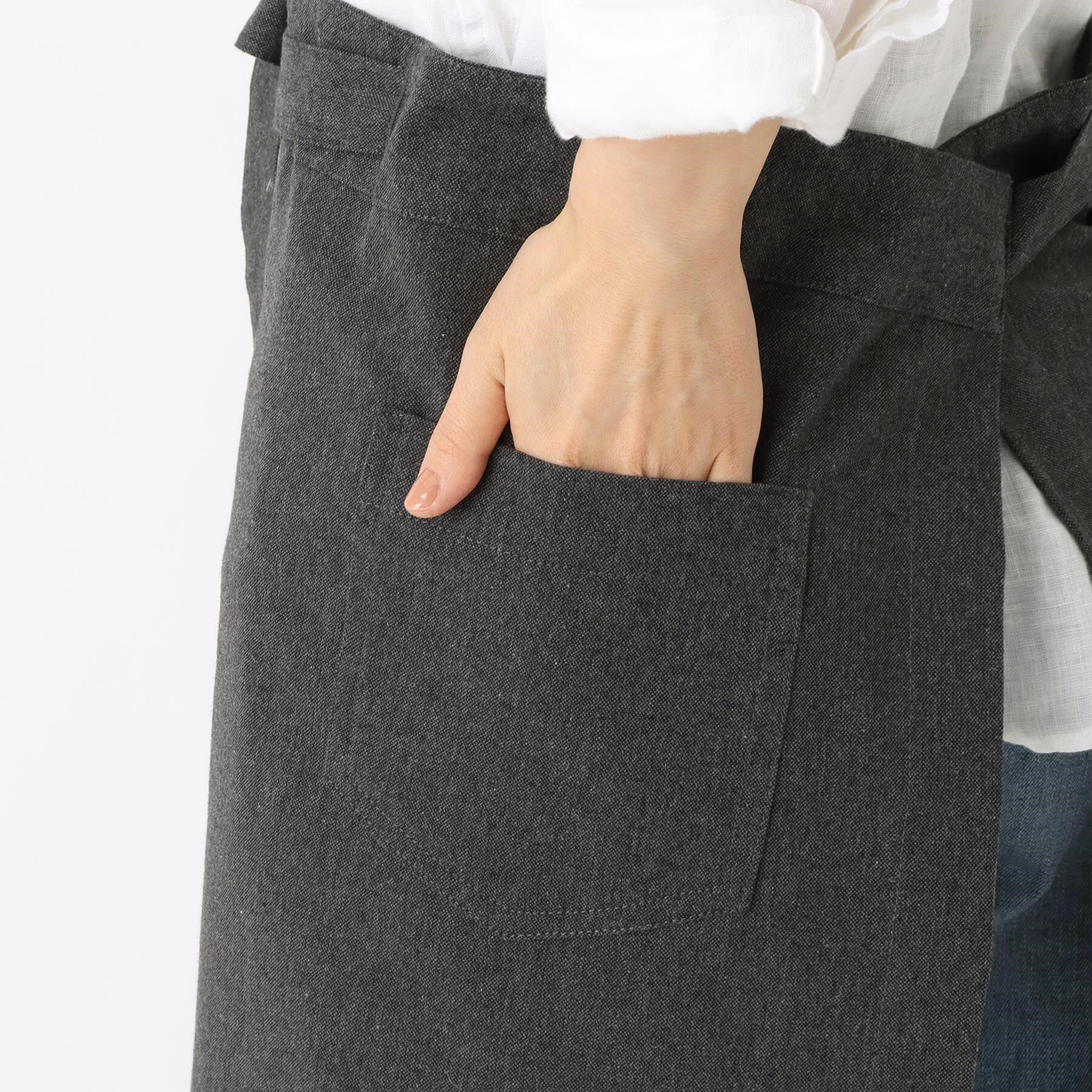 212 KITCHEN STORE「ギャルソンエプロン リサイクルコットン チャコール」|食器・キッチングッズ|