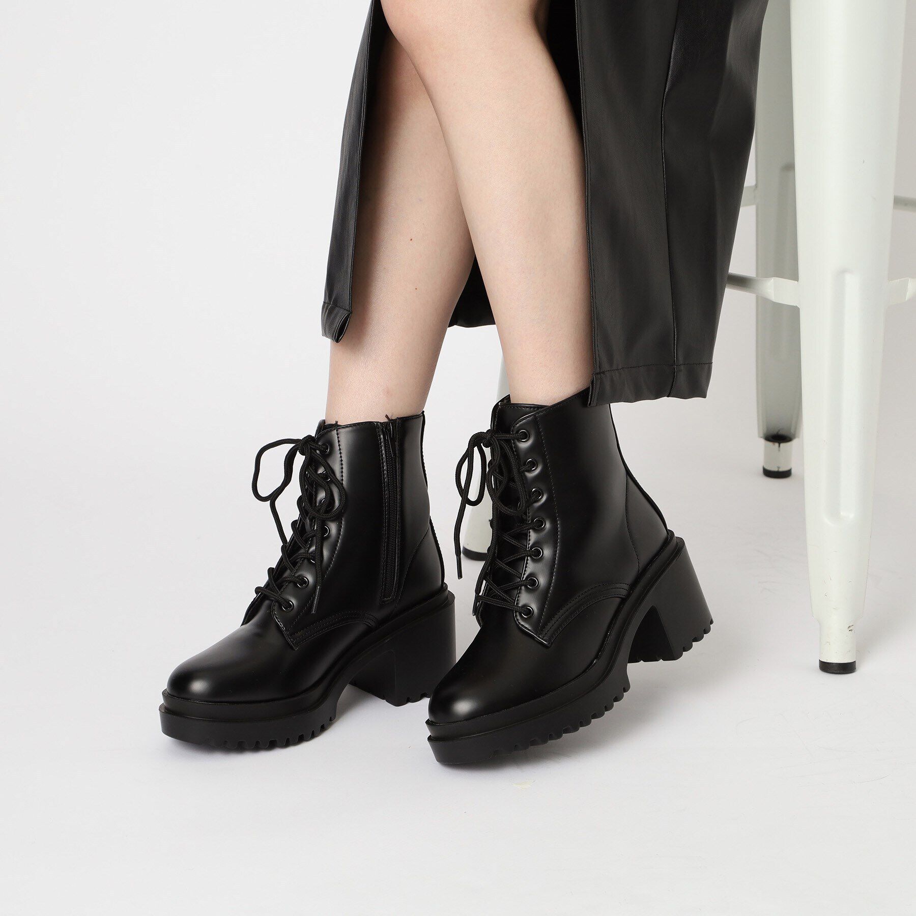 csT&P「厚底レースアップブーツ」|ショートブーツ|