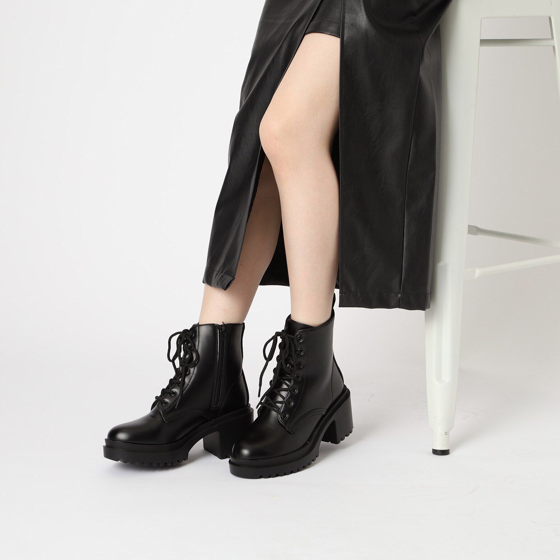 csT&P「厚底レースアップブーツ」|ショートブーツ|